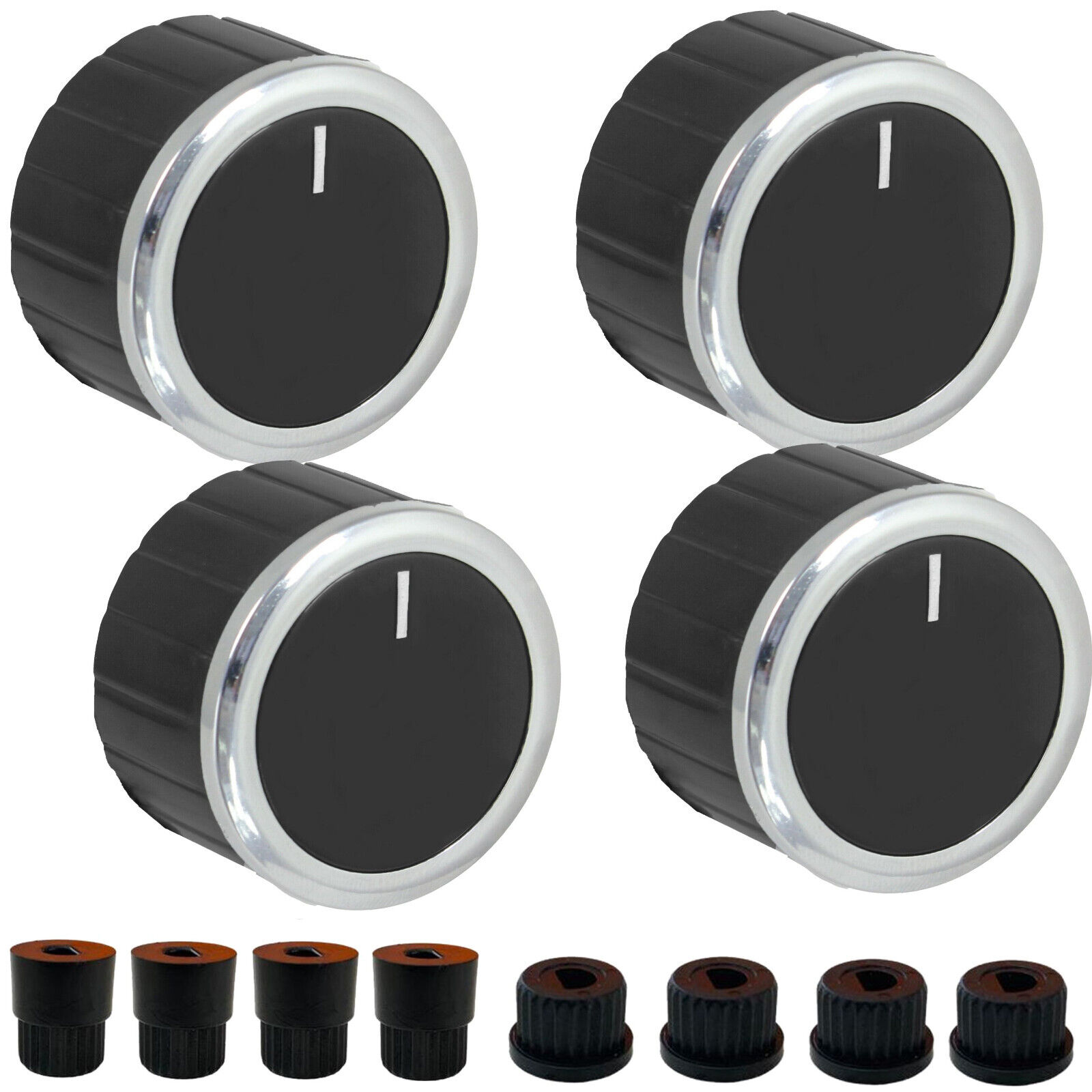 Black Knob For Hotpoint Creda Cannon Oven Cooker Grill Hob Control Adaptors x4 – 14-UN-153