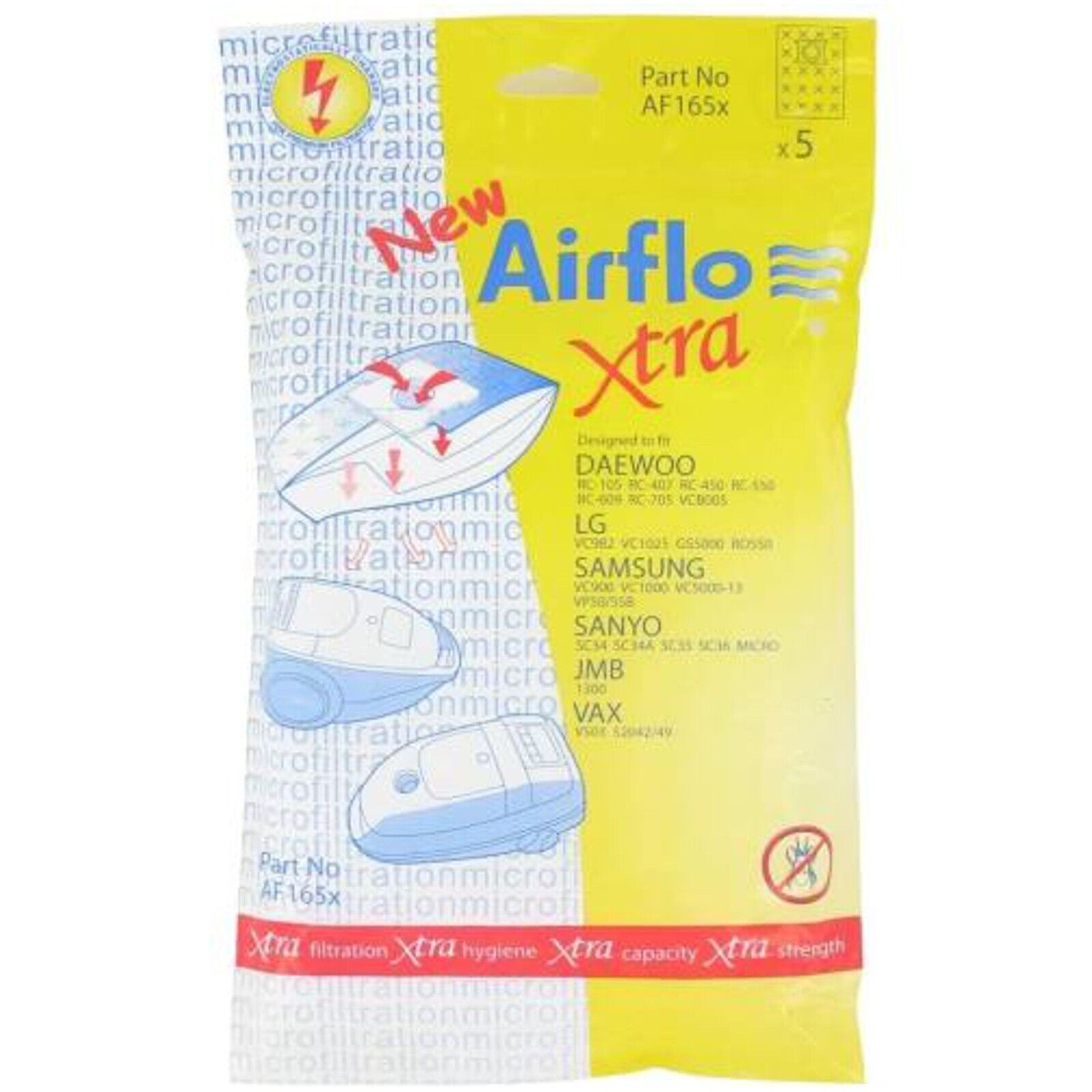 Bags For Daewoo RC300 VCB300 VCB300 VCB8 Vacuum Cleaner Hoover Dust Paper x 10 – 46af165