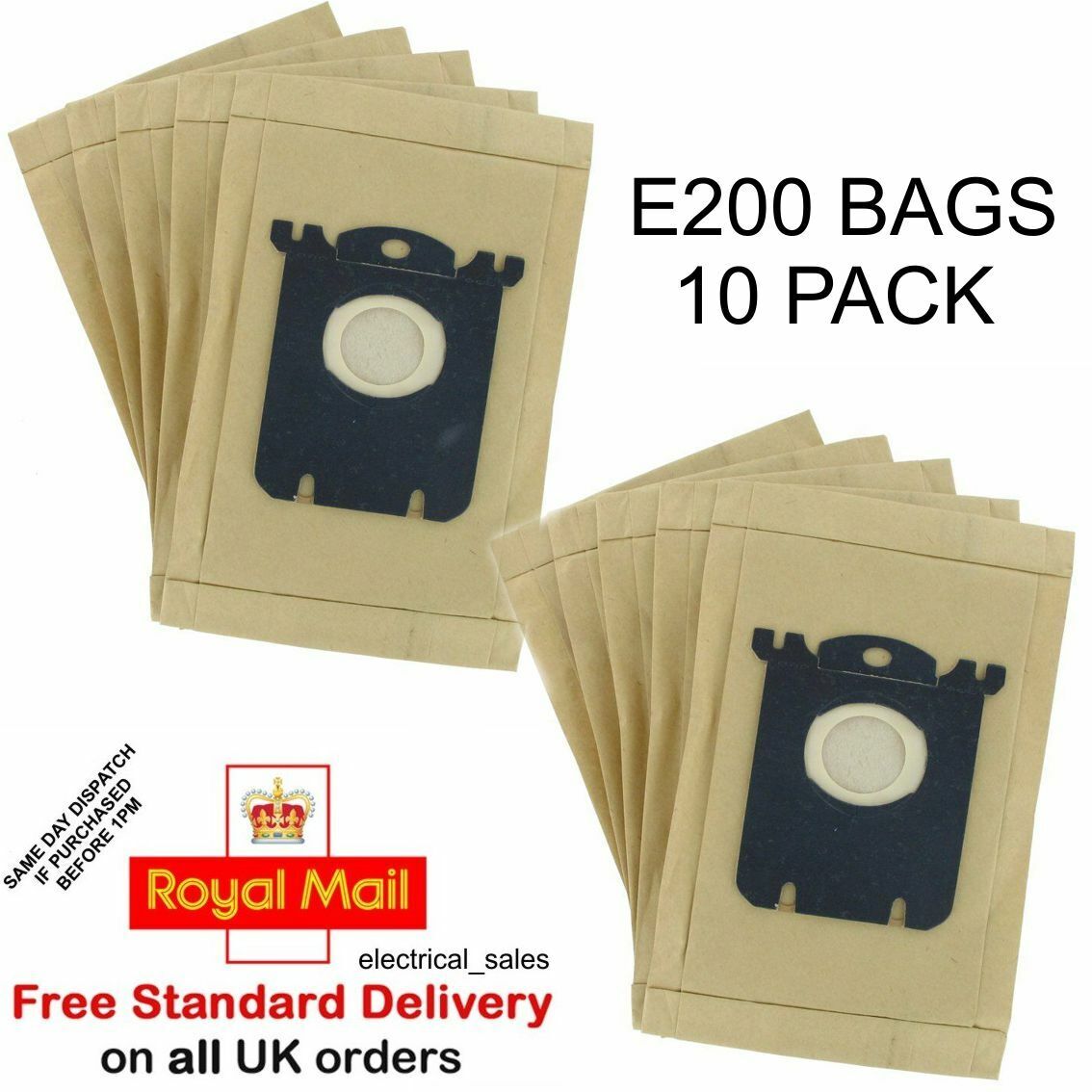 Bags For Electrolux Philips E200 E200B Vacuum Cleaner Dust Bags Excillio 10 Pack – 46vb201