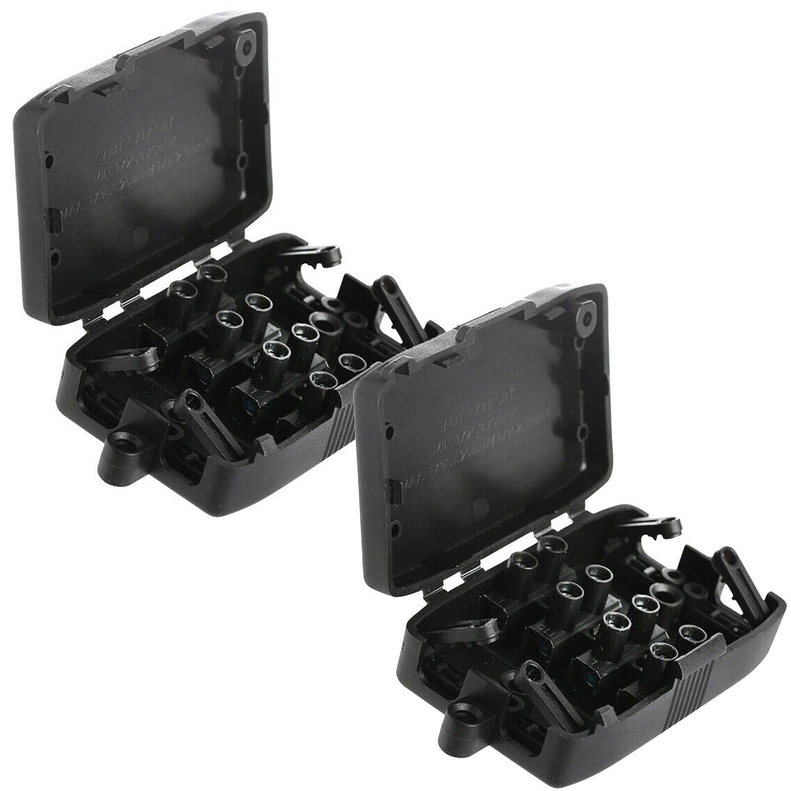 4 Way 10Amp Junction Box Connection Box Black Mains Pack Of 2 Boxes – Jegppj102B