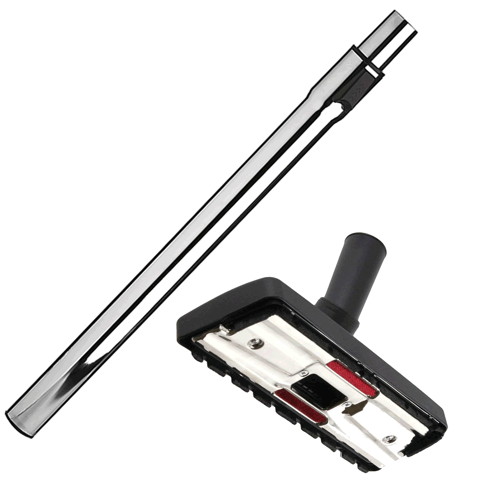 Compatible 32mm Push Fit Dual Pedal Floor Tool and Telescopic Extension Tube.