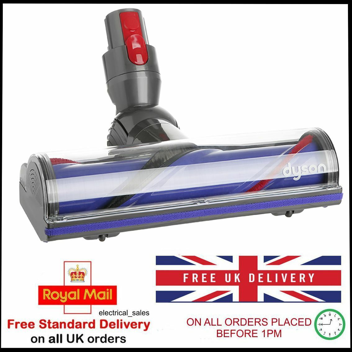 Dyson V6 V8 Sv10e Absolute Quick Release Brush Floor Tool Head 967483-03 Genuine –