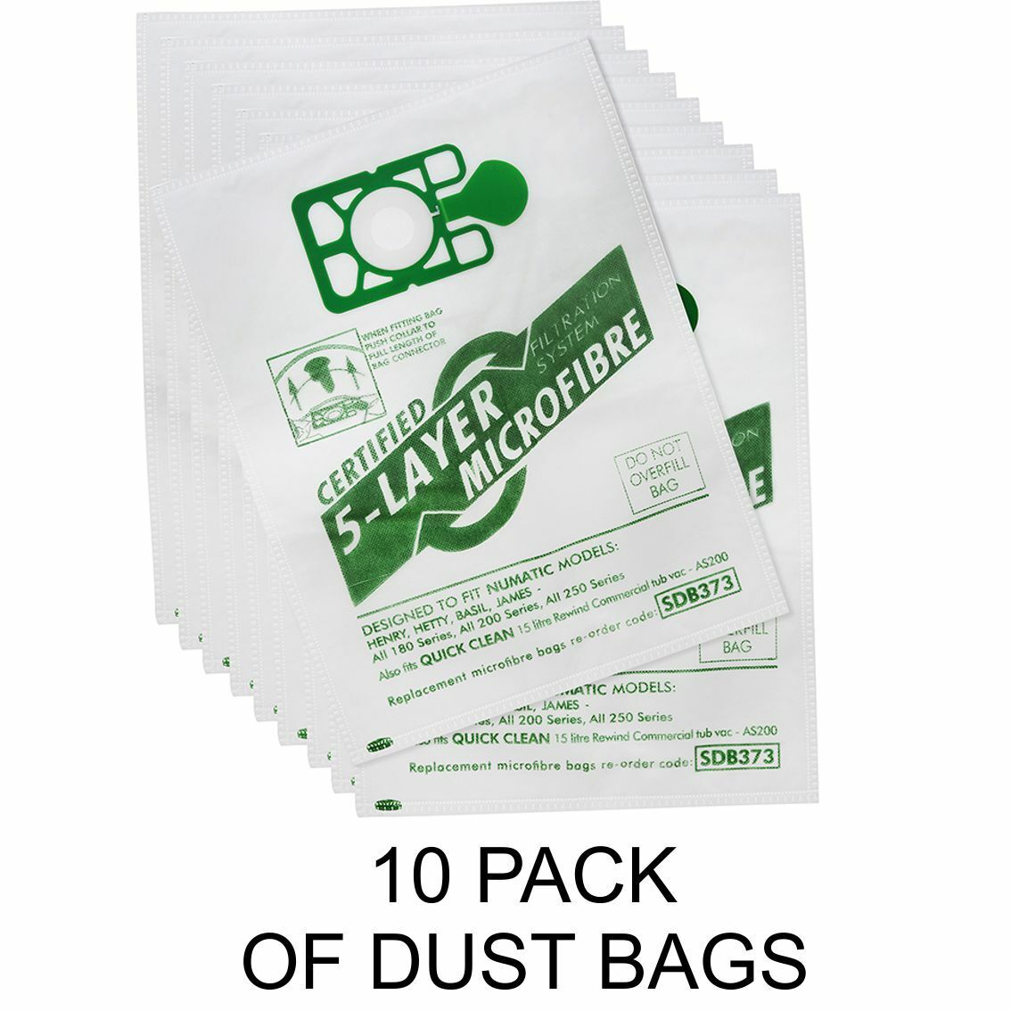 Fits Wellco Cv15 Cv16 Cv17 Vacuum Cleaner Cloth Dust Bags 10 Pack – Bag309