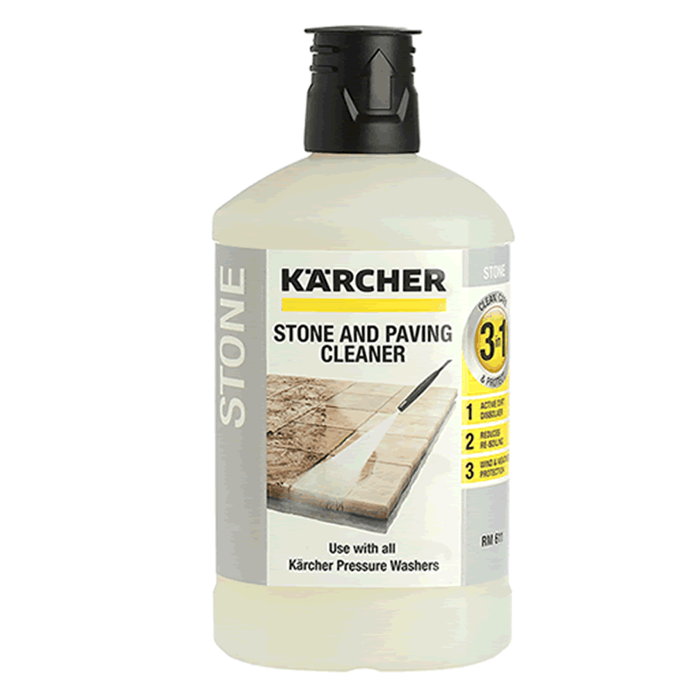 Genuine Karcher Pressure Washer Cleaning Solutions Every Type Stocked & Listed[Stone & Paving Detergent,1 Bottle] – 62957650