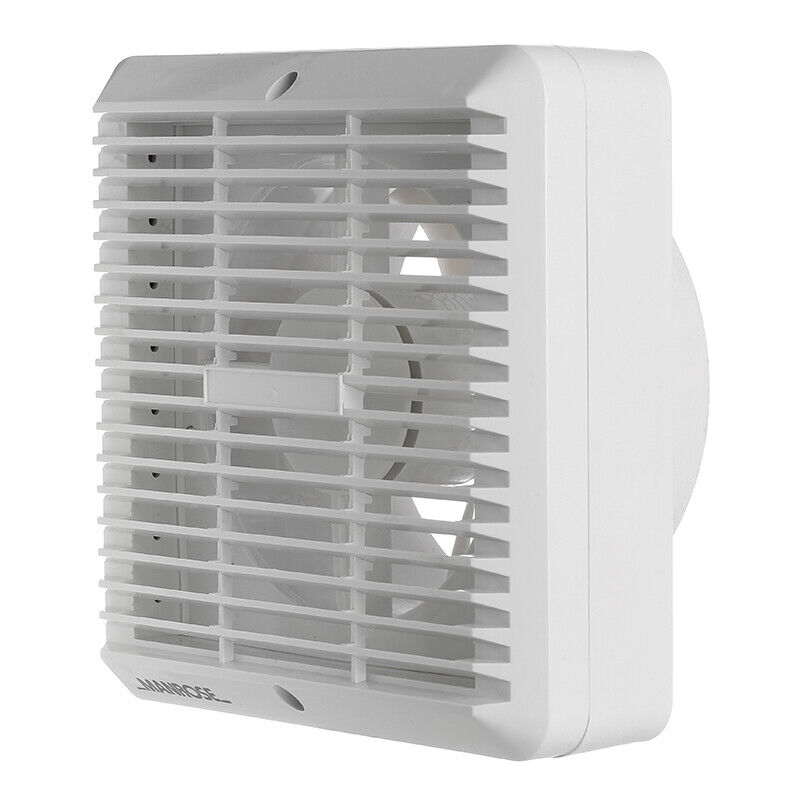 6 Inch Humidity Fan Wall/Ceiling Mounting White Square Kitchen Large Bathroom – Jegjm104Ht