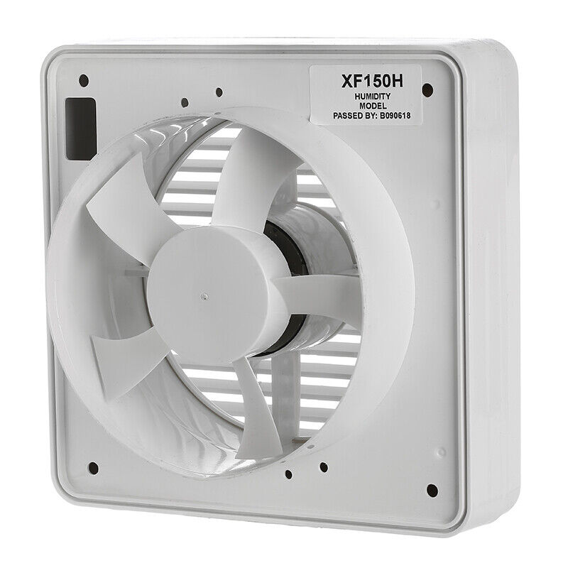 6 Inch Humidity Fan Wall/Ceiling Mounting White Square Kitchen Large Bathroom – Jegjm104Ht