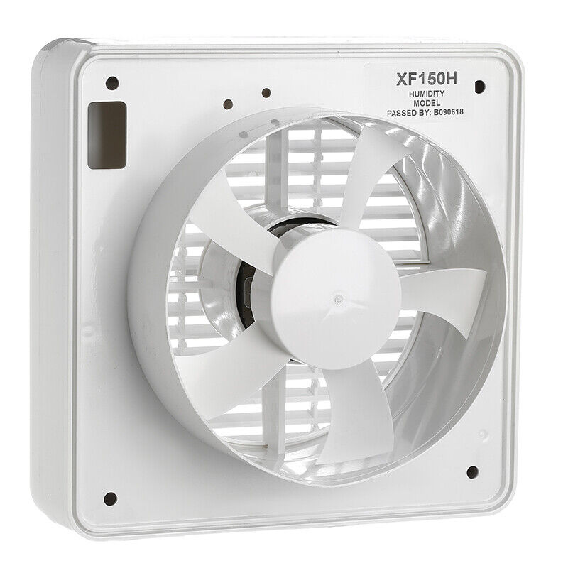 6 Inch Humidity Fan Wall/Ceiling Mounting White Square Kitchen Large Bathroom – Jegjm104Ht