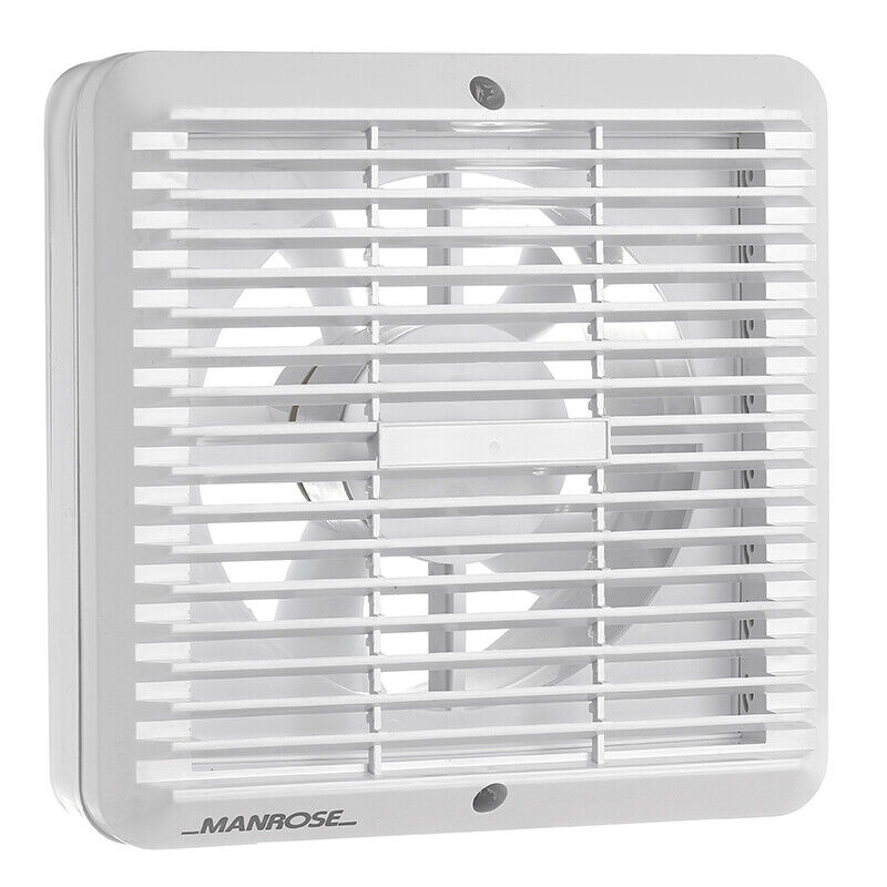 6 Inch Humidity Fan Wall/Ceiling Mounting White Square Kitchen Large Bathroom – Jegjm104Ht