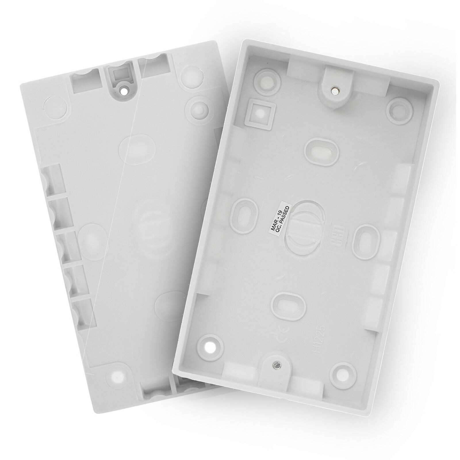 32Mm Double Pattress Back Box White Plastic Mains Box 2 Gang – Jegppj079T