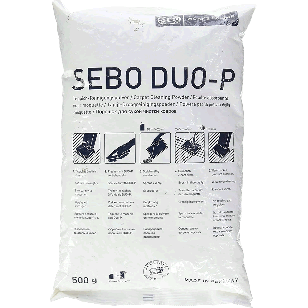 Sebo Duo-P Powder Refill 500G Carpet Cleaning – 3600E