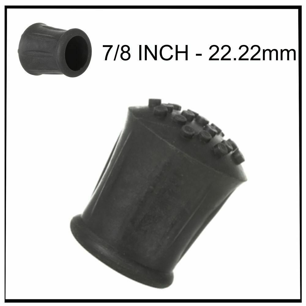 Ferrules For Walking Stick Crutch Trekking Hiking Black Cone Rubber Bottom End X 1, Hole Diameter: 7/8 Inch – 22.22Mm – Pjh506