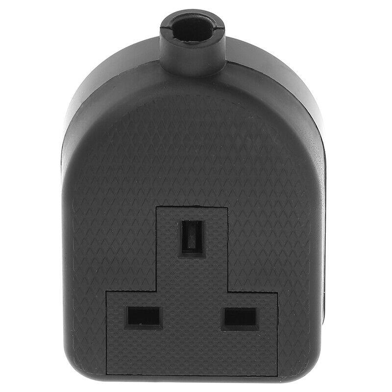 1 Gang Trailing Socket 3 Pin Black 13 Amp Rubber Extension Socket Rounded Uk –