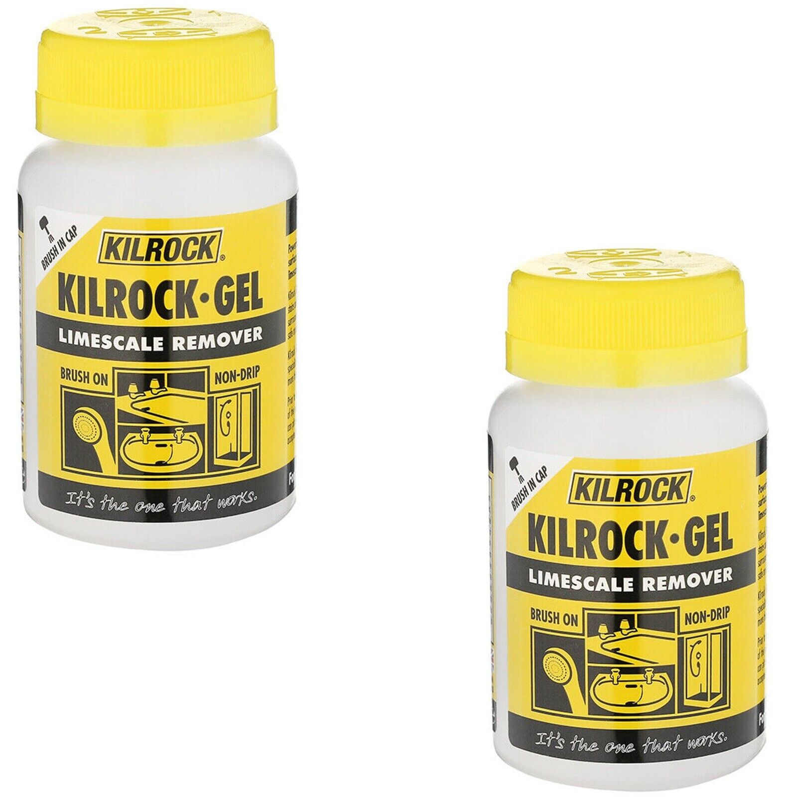 Kilrock Non Drip Descaler Gel Baths Taps Showers Single 160ML With Brush In Cap – DESCALERGEL