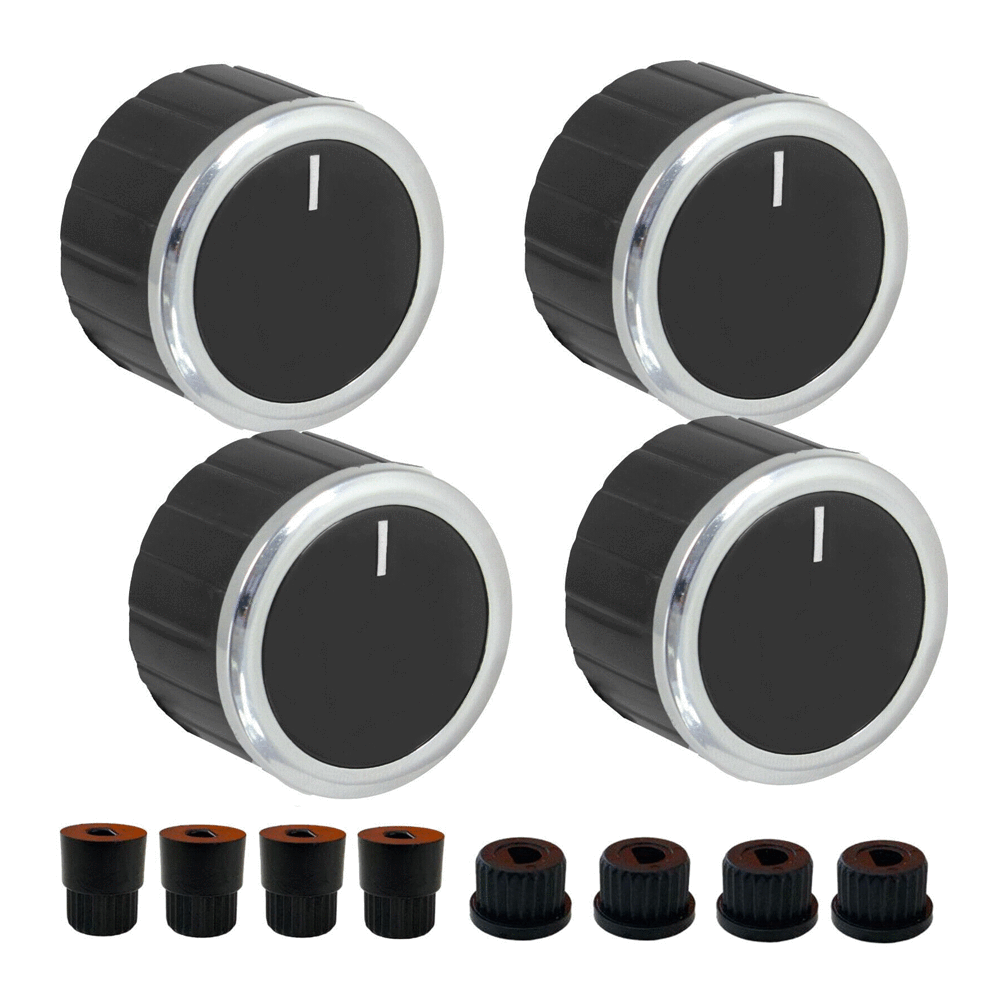 Black Knob For Hotpoint Creda Cannon Oven Cooker Grill Hob Control Adaptors x4 – 14-UN-153