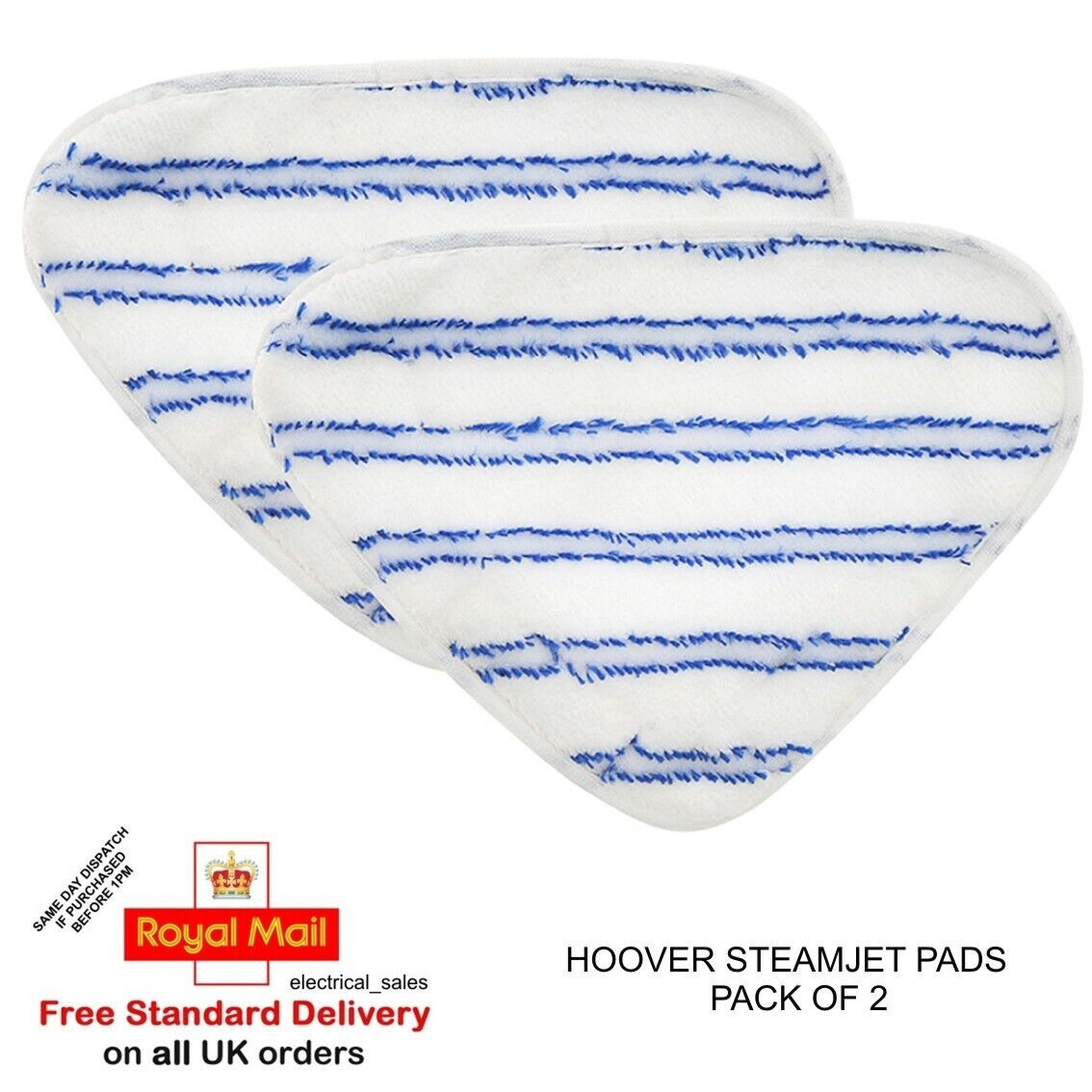 Fits Hoover Steam Cleaner Ac33 Sss1300 Sss1500c S2in1300 Steam Mop Pads – 2 Pack –