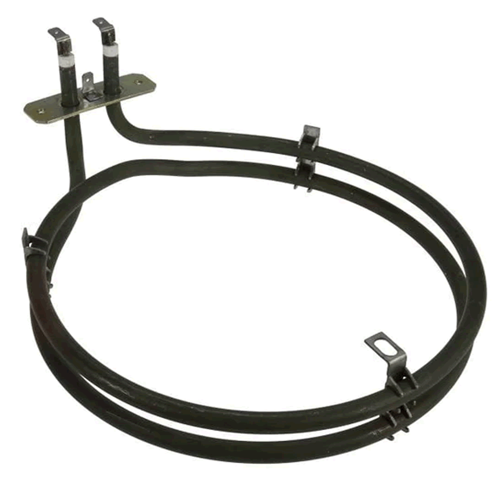 Fan Oven Element 2100-Watt Alternative For Bosch Siemens. Overall Length 250Mm. Internal Diameter (Width) 175Mm. Terminal Centre 24Mm. Terminal Length 34Mm. Hole (Stud) Centre 55Mm. Plate Width 22Mm. Plate Length 70Mm. 2100W –