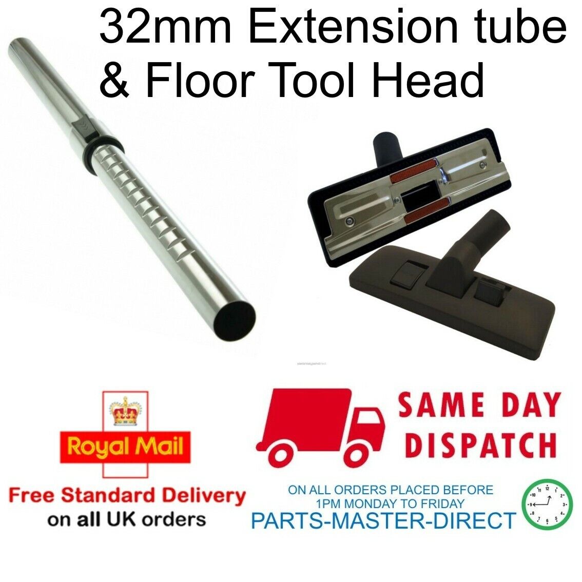 Fits George Gve370 Floor Tool Pipe Telescopic Rod Tube Extension Main Head –