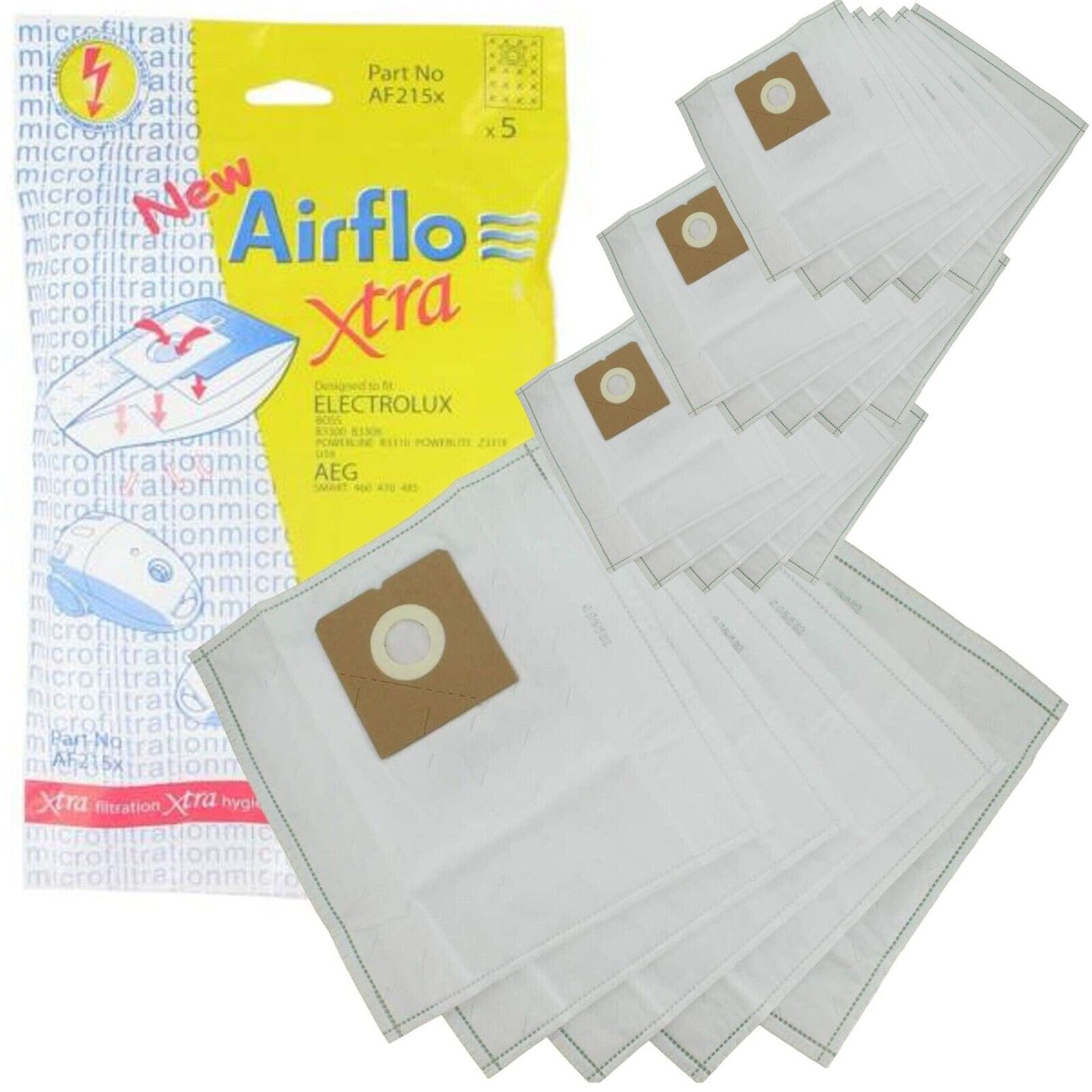 Bags For Electrolux Boss B3300 B3306 Powerlite Z3318 AEG Smart Vacuum x 20 Pack – 46AF215