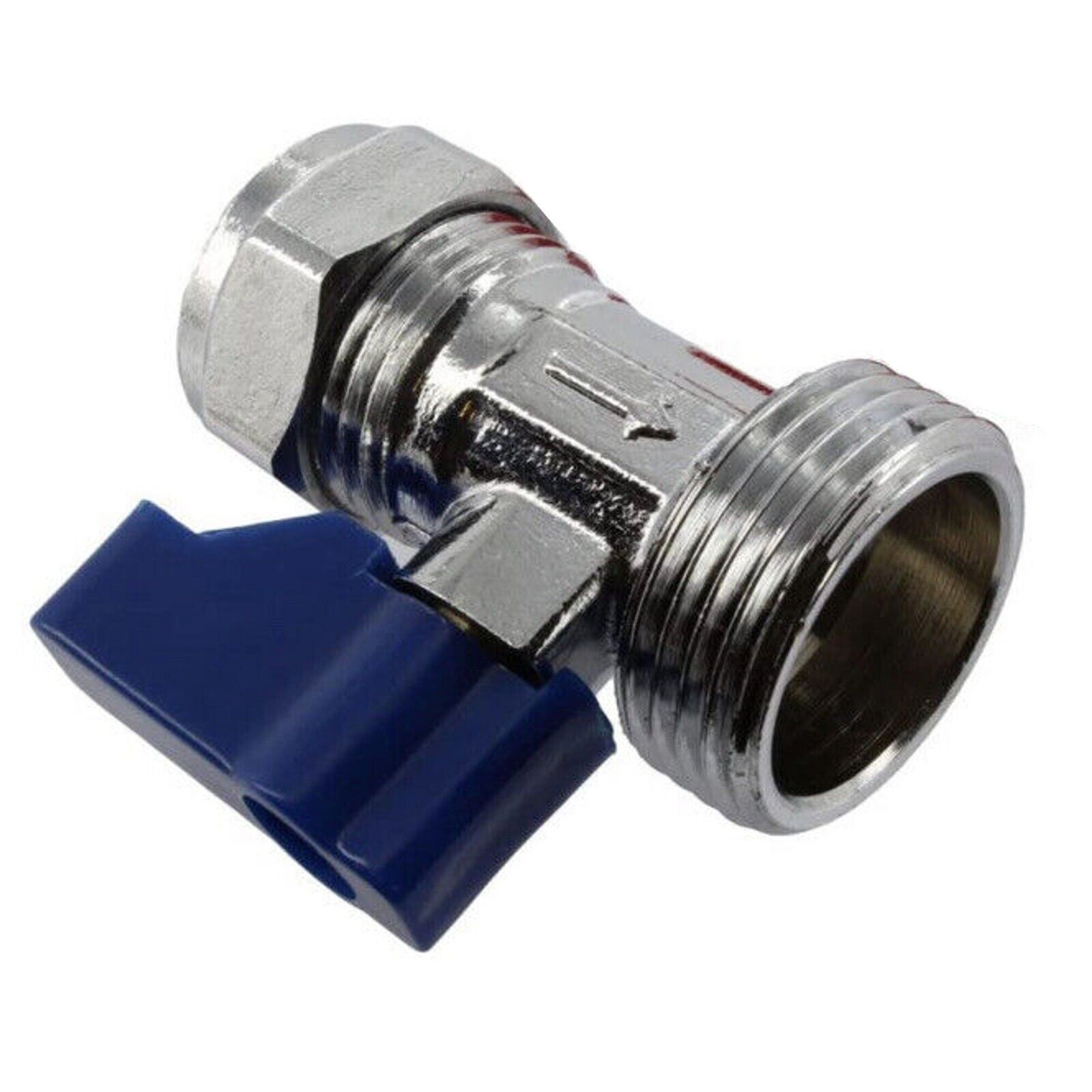 Isolation Compression Fit Valve Tee Tap Washing Machine Dishwasher 3/4″ 15mm x 2 – 64TA39