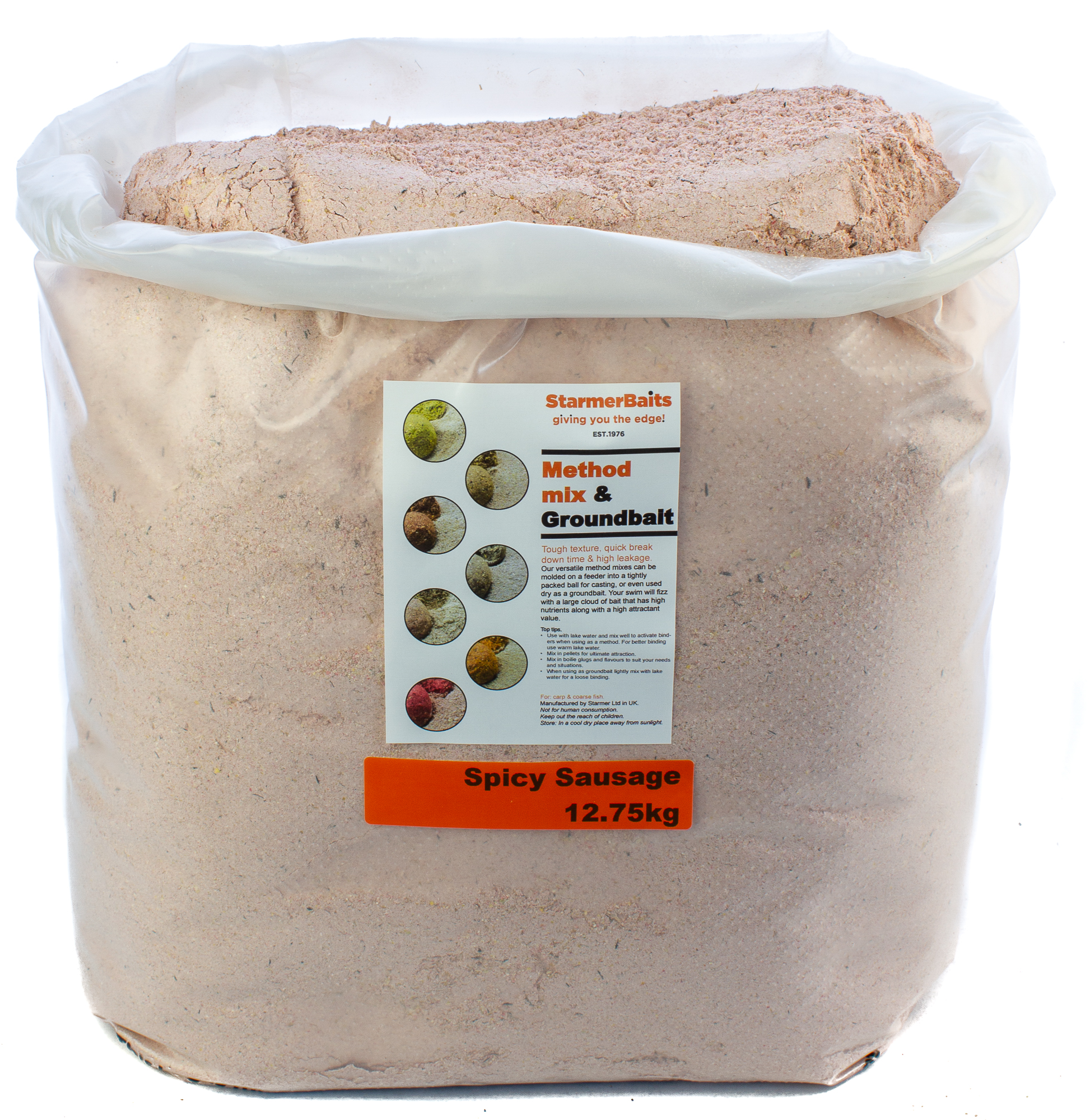 Spicy Sausage method mix & groundbait for carp coarse fishing 900g-50kg - Picture 5 of 7