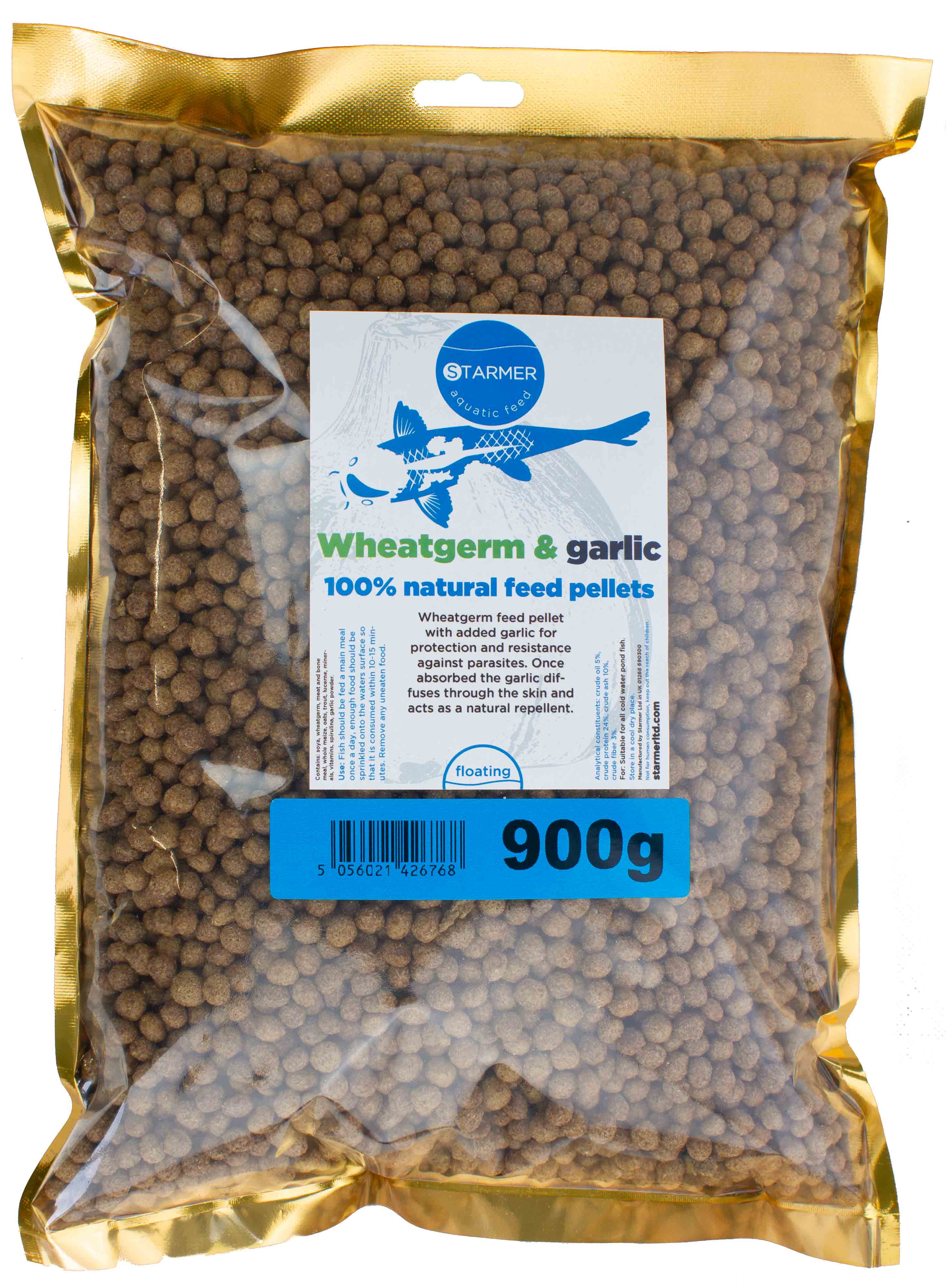 Wheatgerm & garlic floating food pellets for winter feeding koi carp (ADULT) - Picture 8 of 11