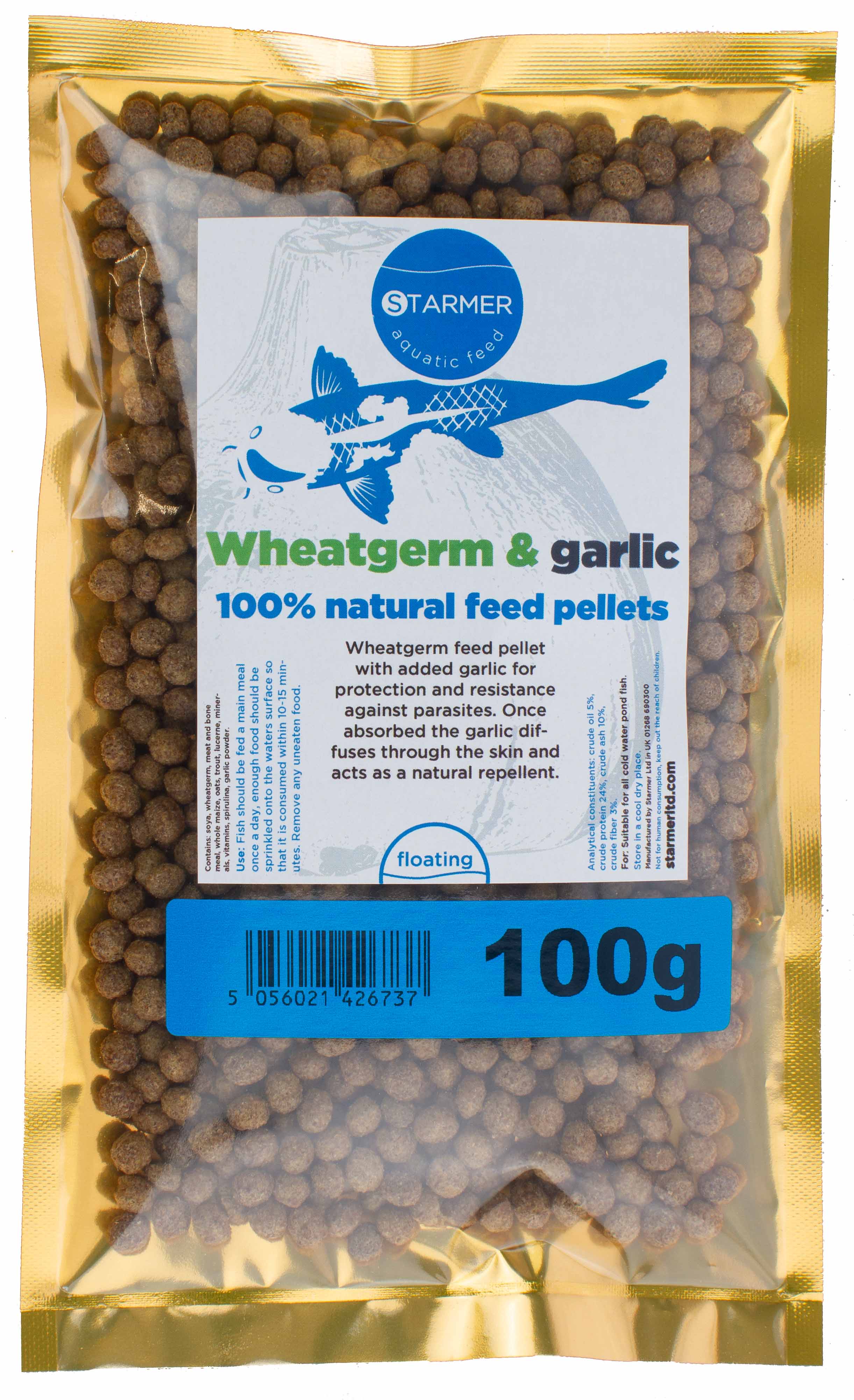Wheatgerm & garlic floating food pellets for winter feeding koi carp (ADULT) - Picture 5 of 11