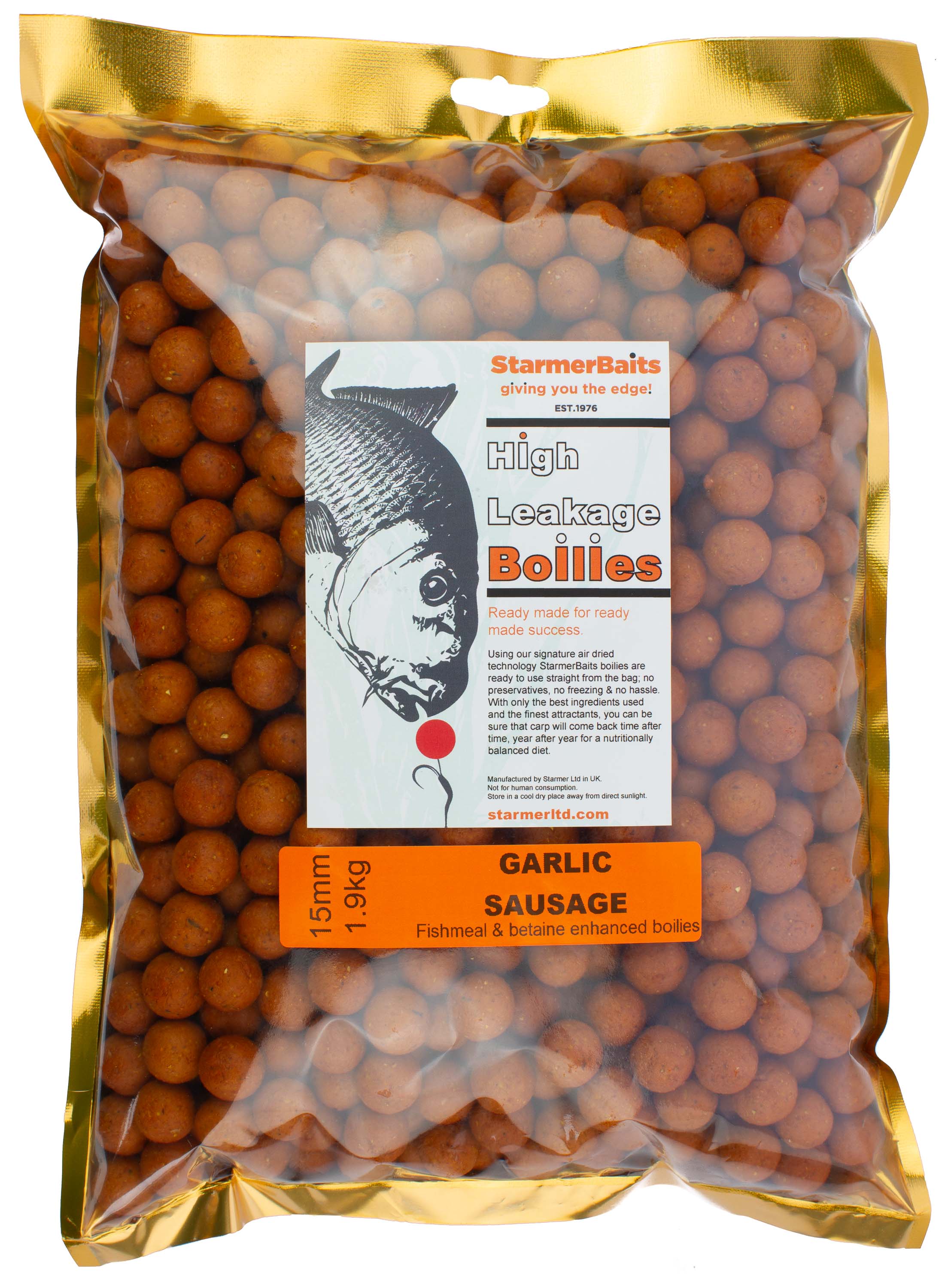 15mm 1.9kg high flavour release boilies for carp & coarse fishing Free ...