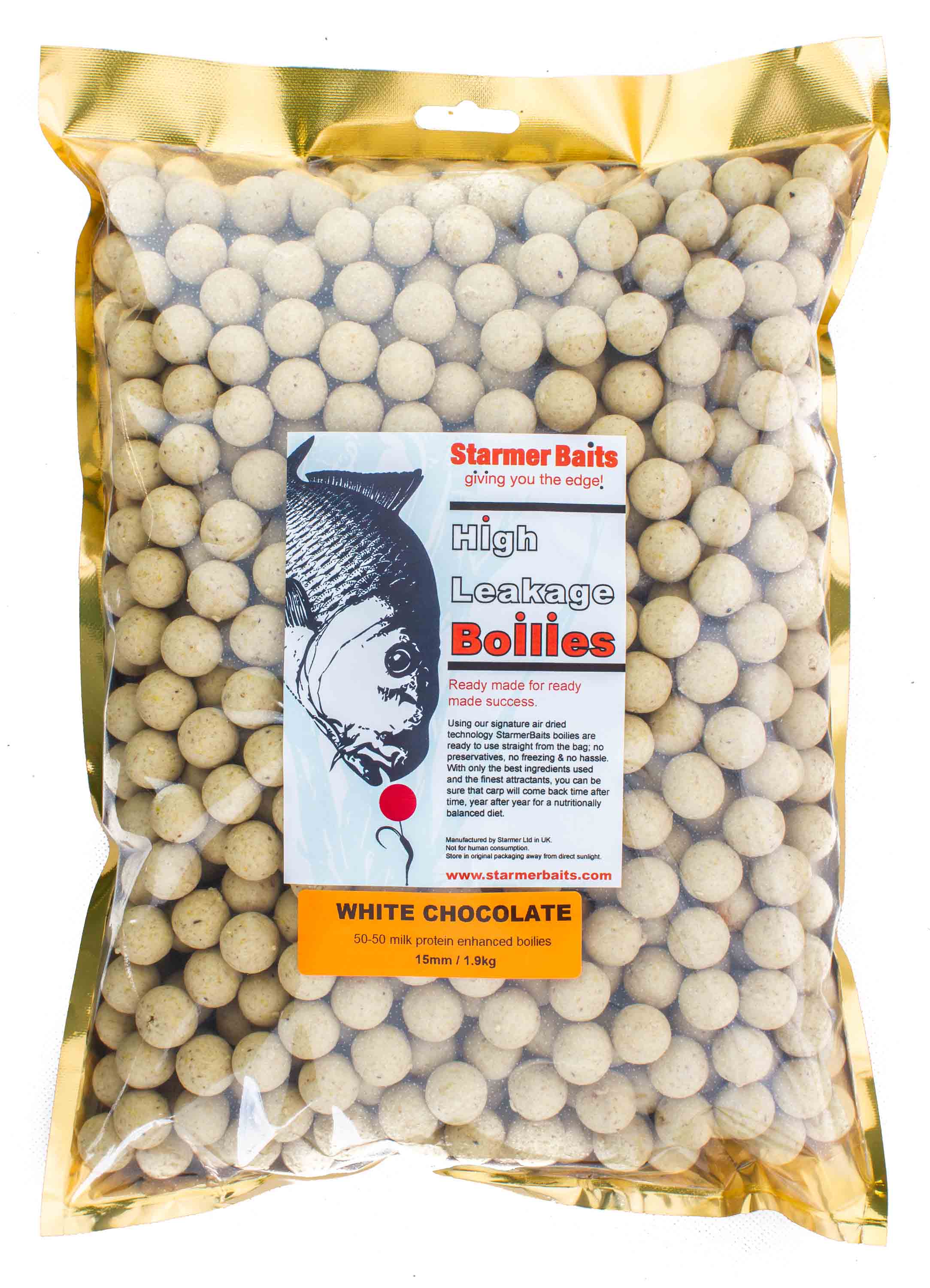 15mm 1.9kg high flavour release boilies for carp & coarse fishing Free ...