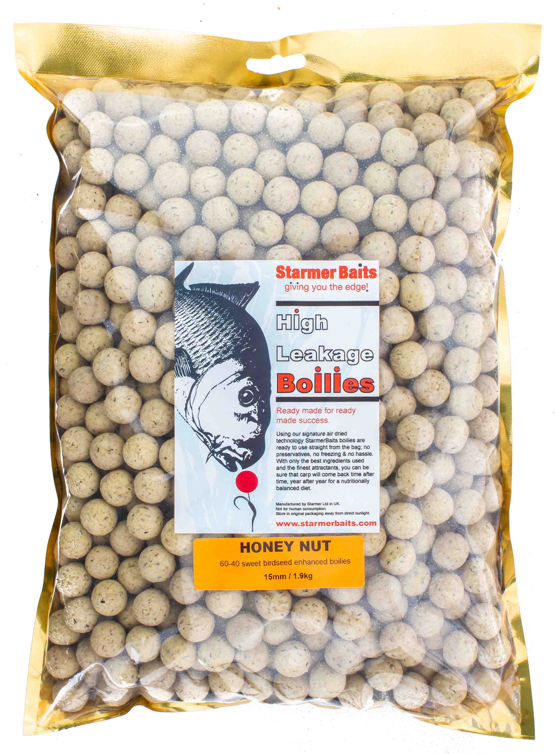 15mm 1.9kg high flavour release boilies for carp & coarse fishing Free ...