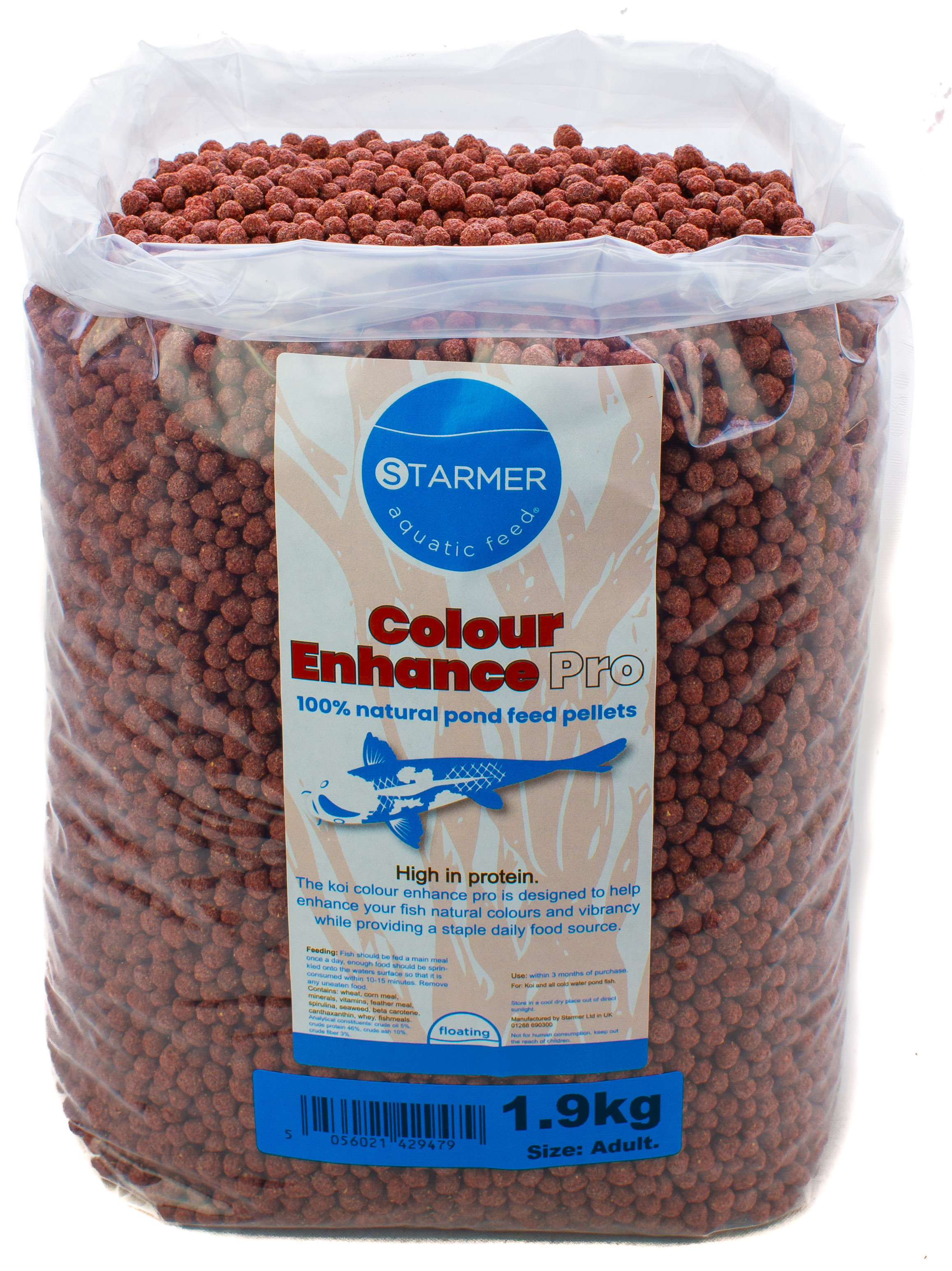 COLOUR ENHANCE GROWER PRO Koi 46% protein floating pellets 450g to 10kg - Picture 7 of 9
