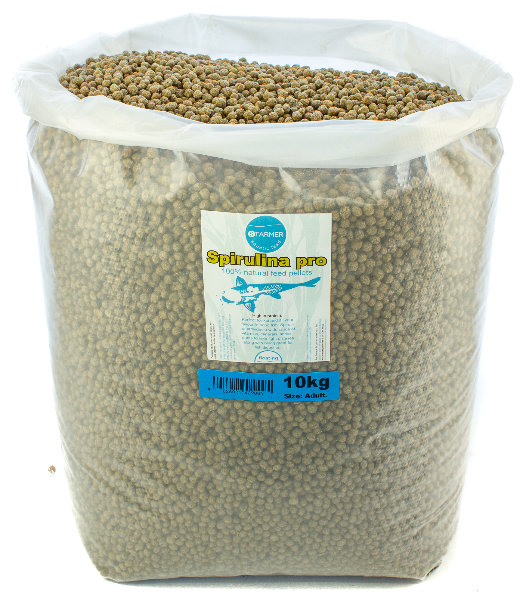 Koi carp 40% protein SPIRULINA PRO floating pond feed all natural pellets 10kg - Picture 10 of 10