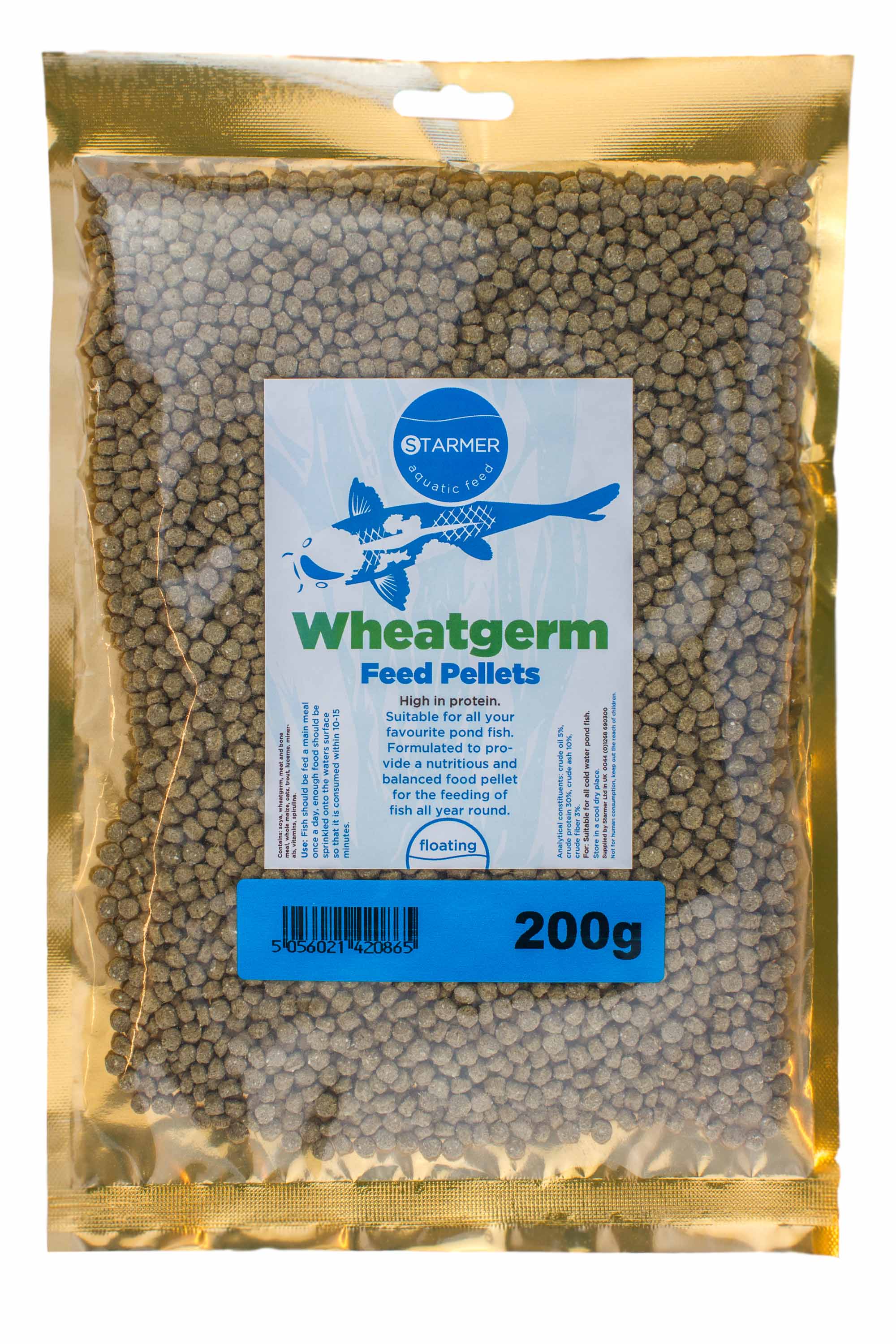 Wheatgerm all natural floating koi ULTRA LOW WASTE feed pellets 100g-10kg - Picture 6 of 11