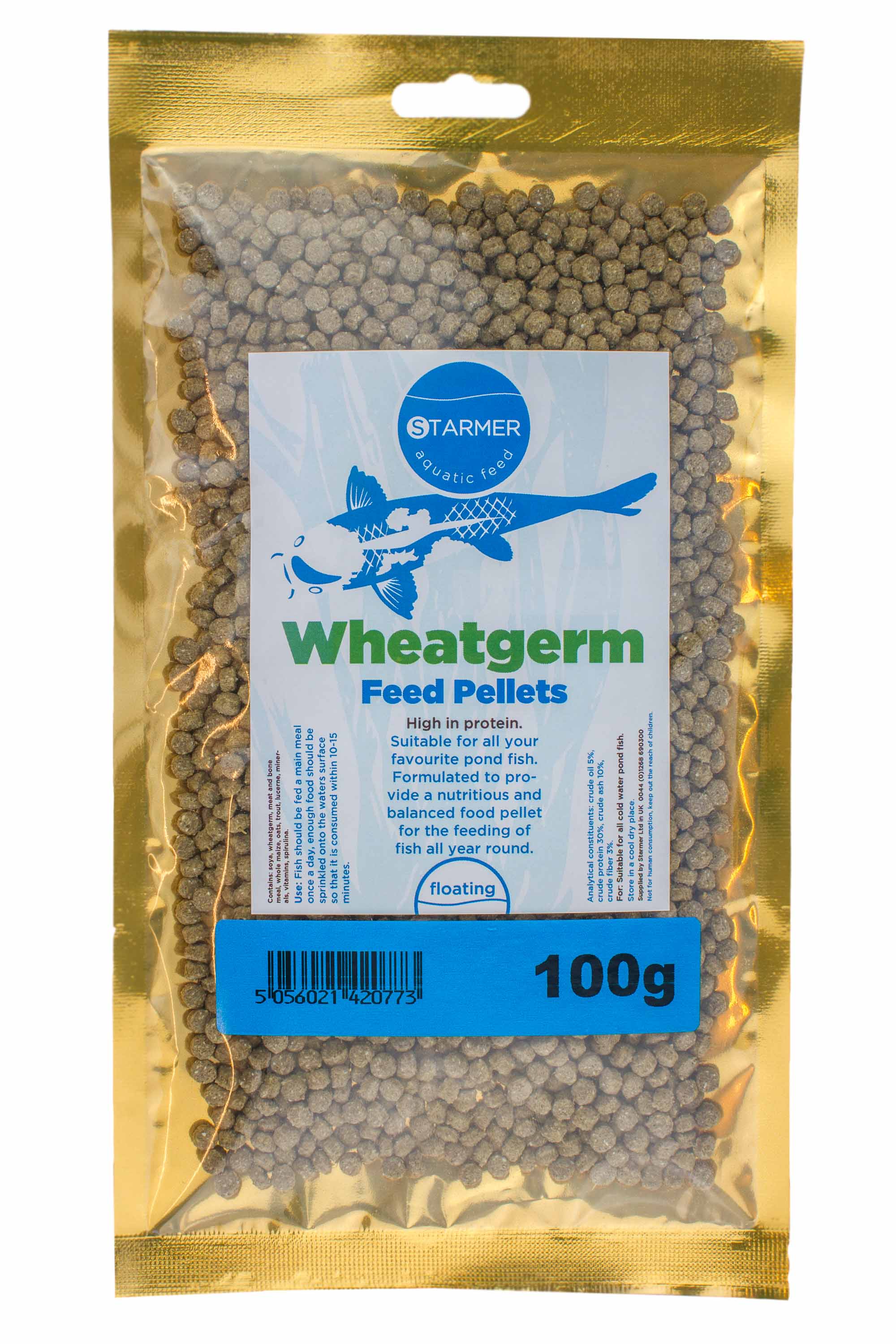Wheatgerm all natural floating koi ULTRA LOW WASTE feed pellets 100g-10kg - Picture 5 of 11