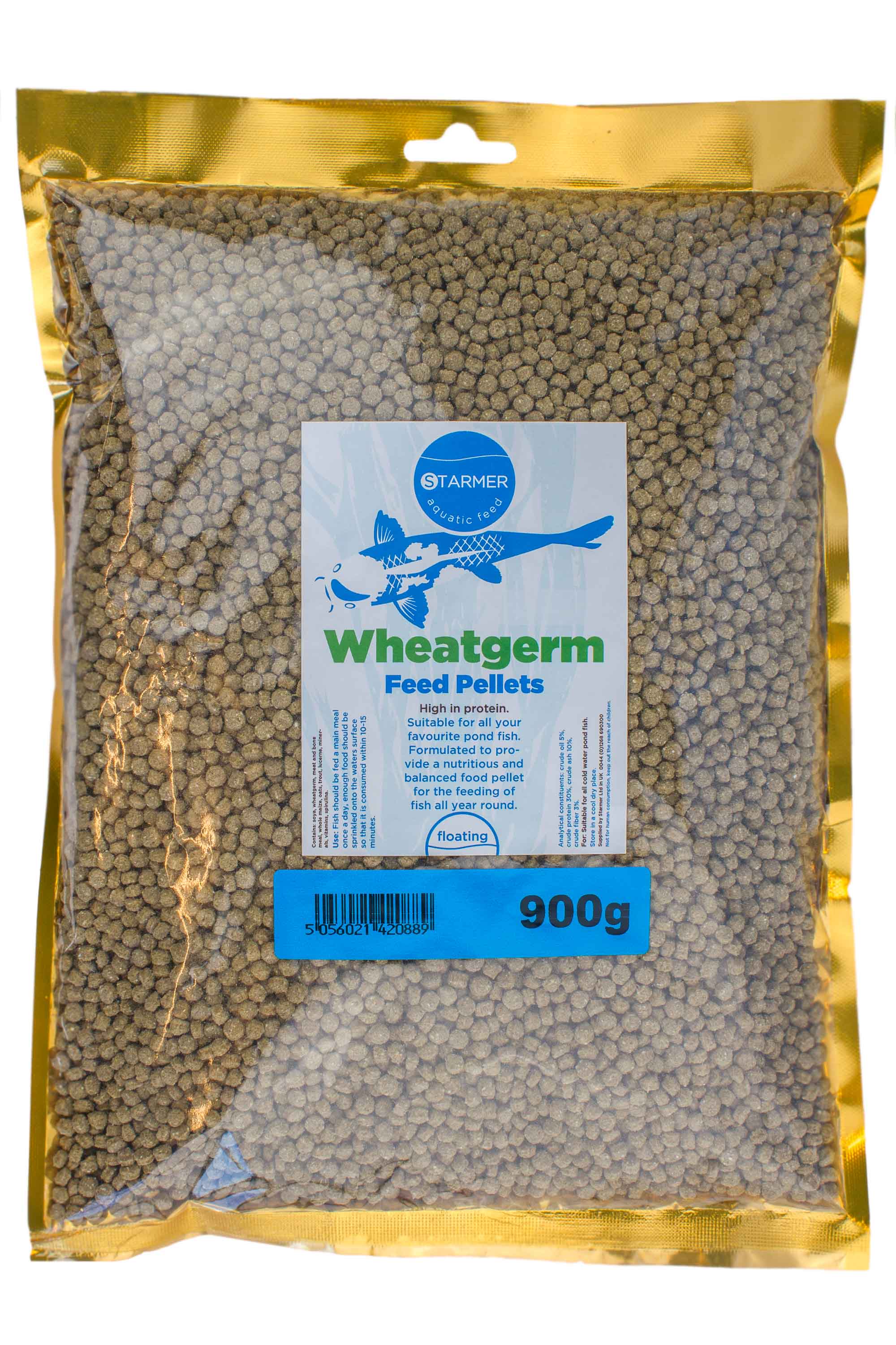 Wheatgerm all natural floating koi ULTRA LOW WASTE feed pellets 100g-10kg - Picture 8 of 11