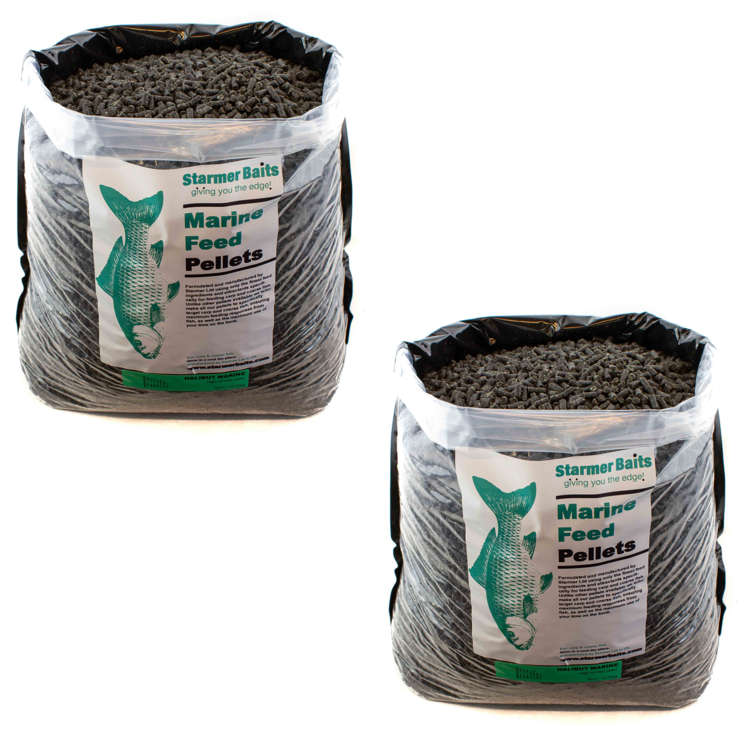 Halibut marine high oil feed pellets for carp and coarse fishing 5mm  400g-50kg