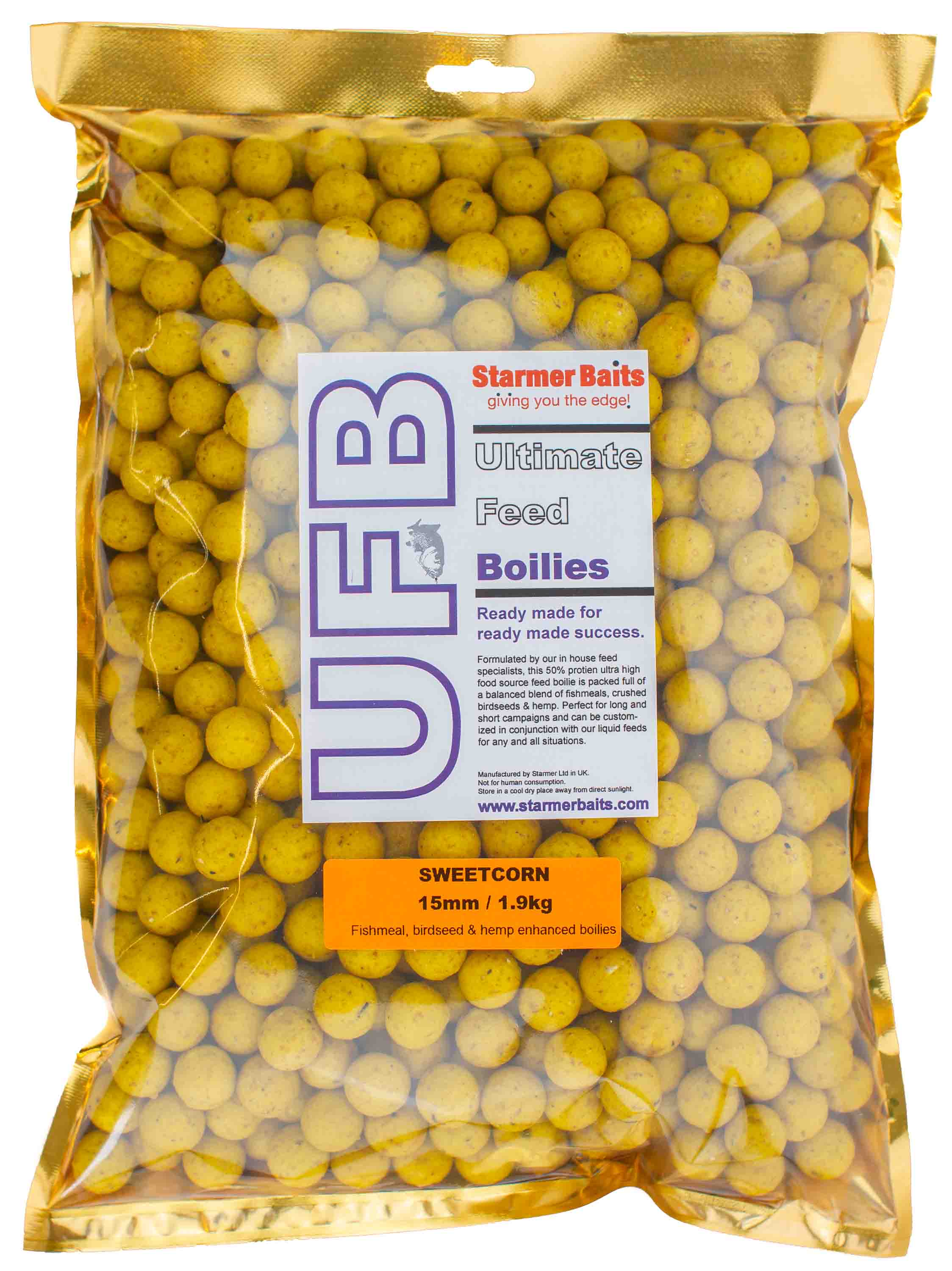 Ultimate feed boilies for carp & coarse fishing 15mm 1.9kg mixed ...