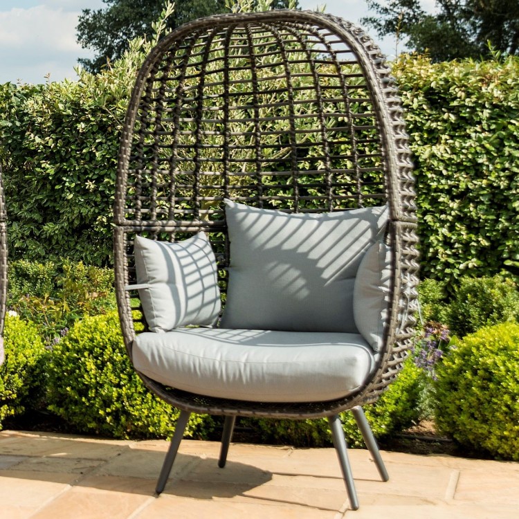 Maze Rattan Garden Furniture Riviera Grey Chair | eBay