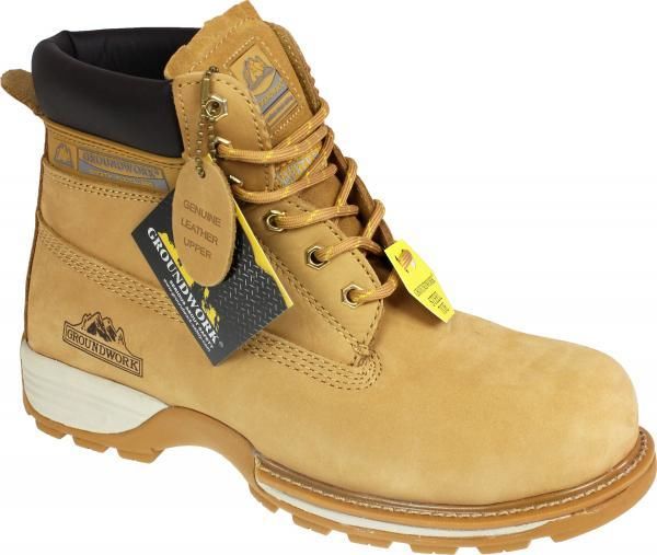 MENS GROUNDWORK LIGHTWEIGHT SAFETY STEEL TOE CAP WALKING HIKING ANKLE BOOTS