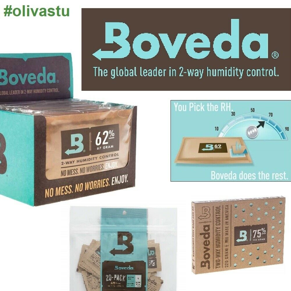 Flowers Cigars Packs 62/% 58/% Boveda Humidity 2 Way Control for Medical Herbal