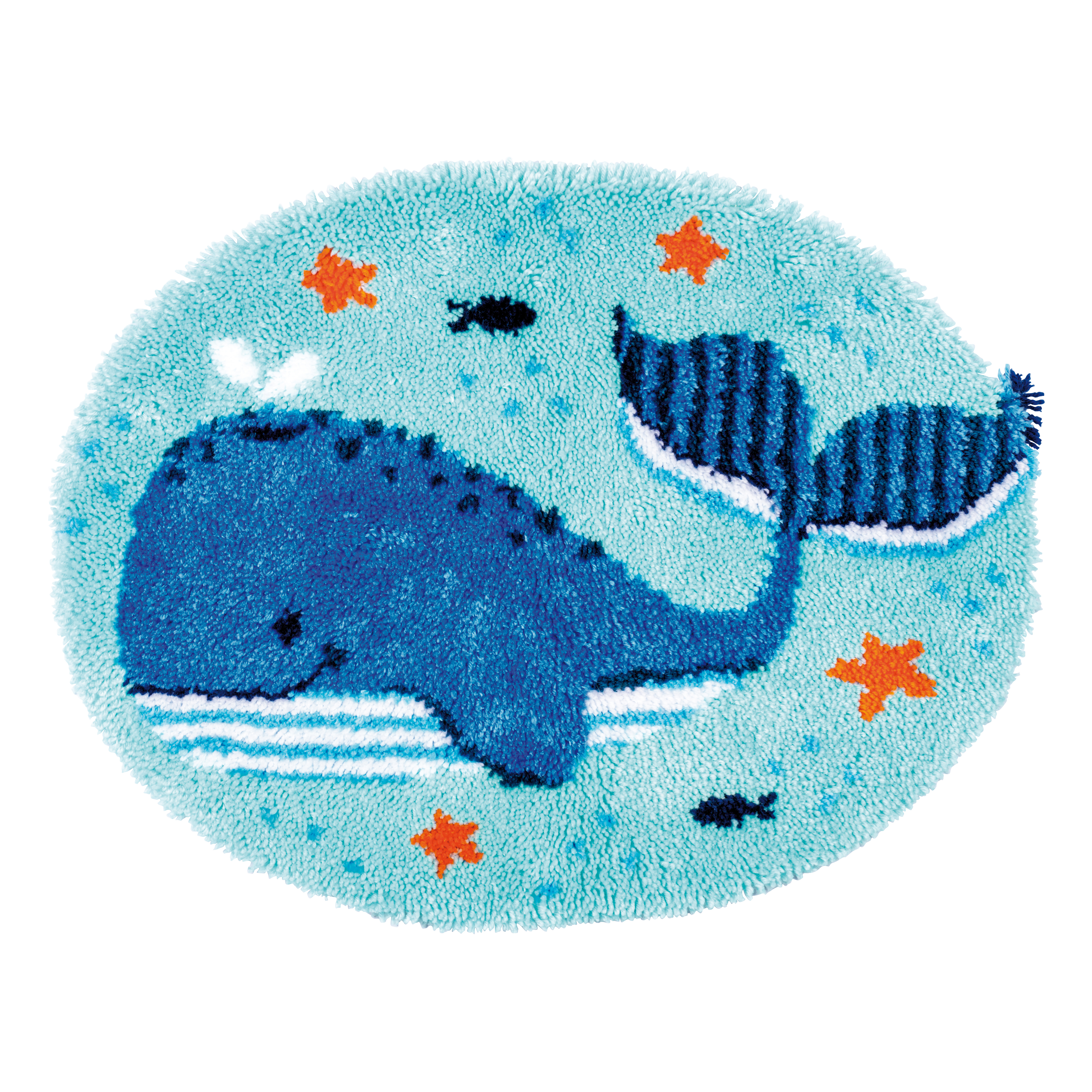 Kit crochet vervaco tapis en forme de baleines amusant - Photo 1/1