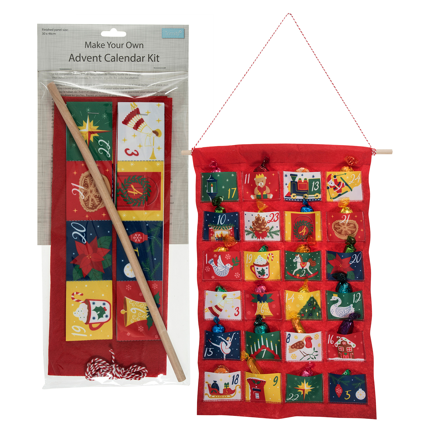 Trimits Make Your Own Advent Calendar Kit - Red 5022306795829 | eBay Trimits Make Your Own Advent Calendar Kit - Red 5022306795829 | eBay
