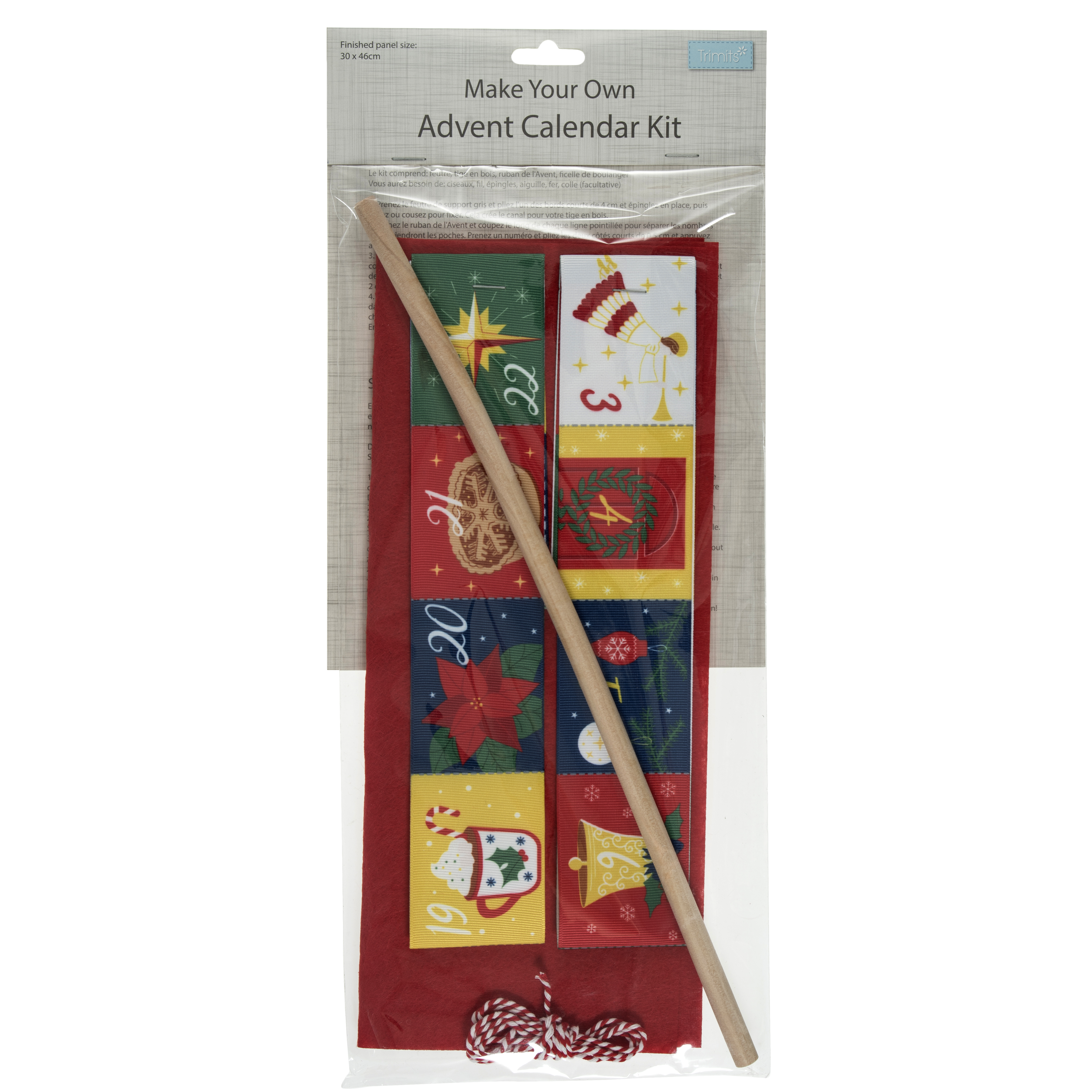 Trimits make your own advent calendar kit - red 5022306795829 | ebay