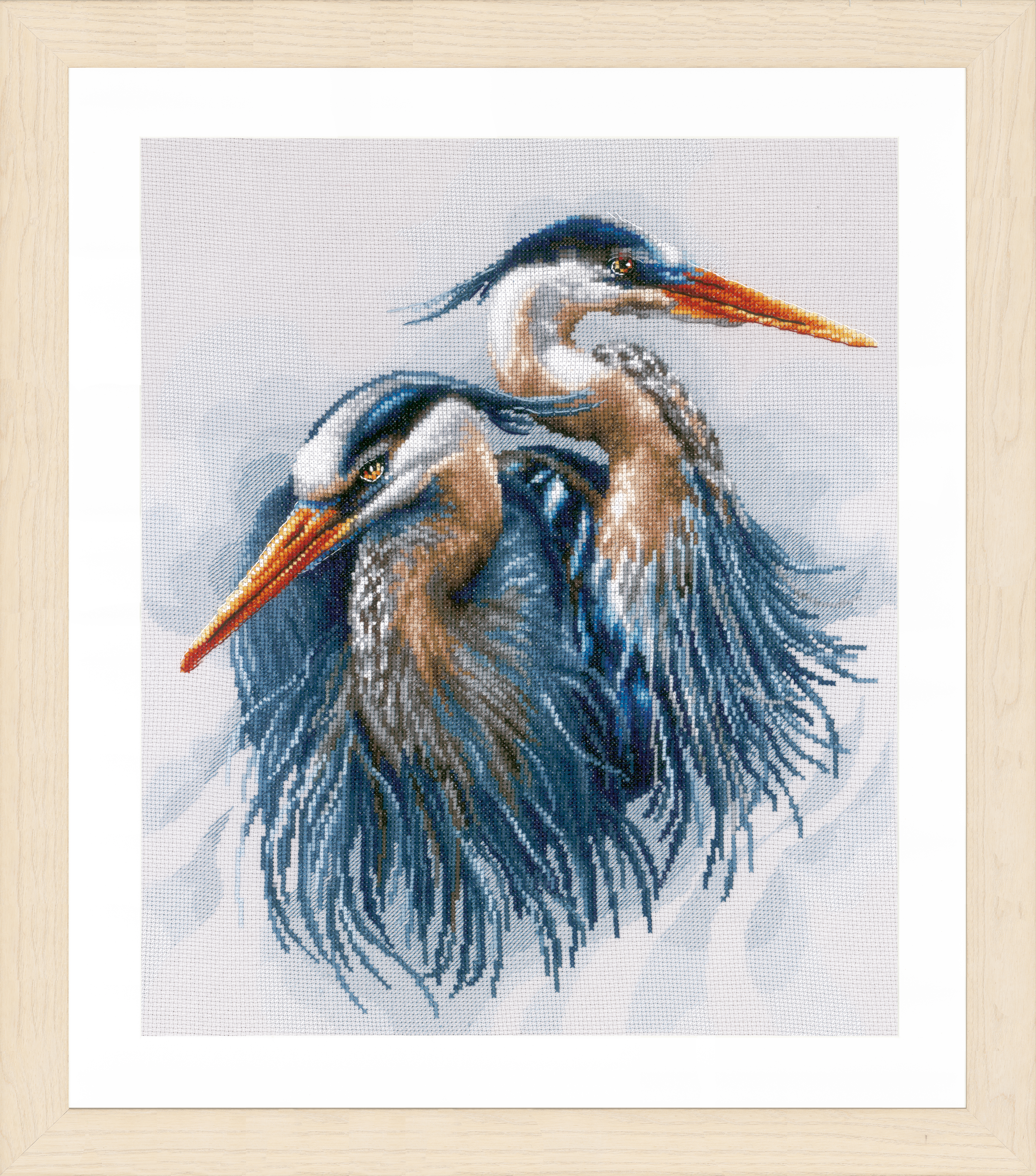 Lanarte Counted Cross Stitch Kit Great Blue Herons - Picture 1 of 1