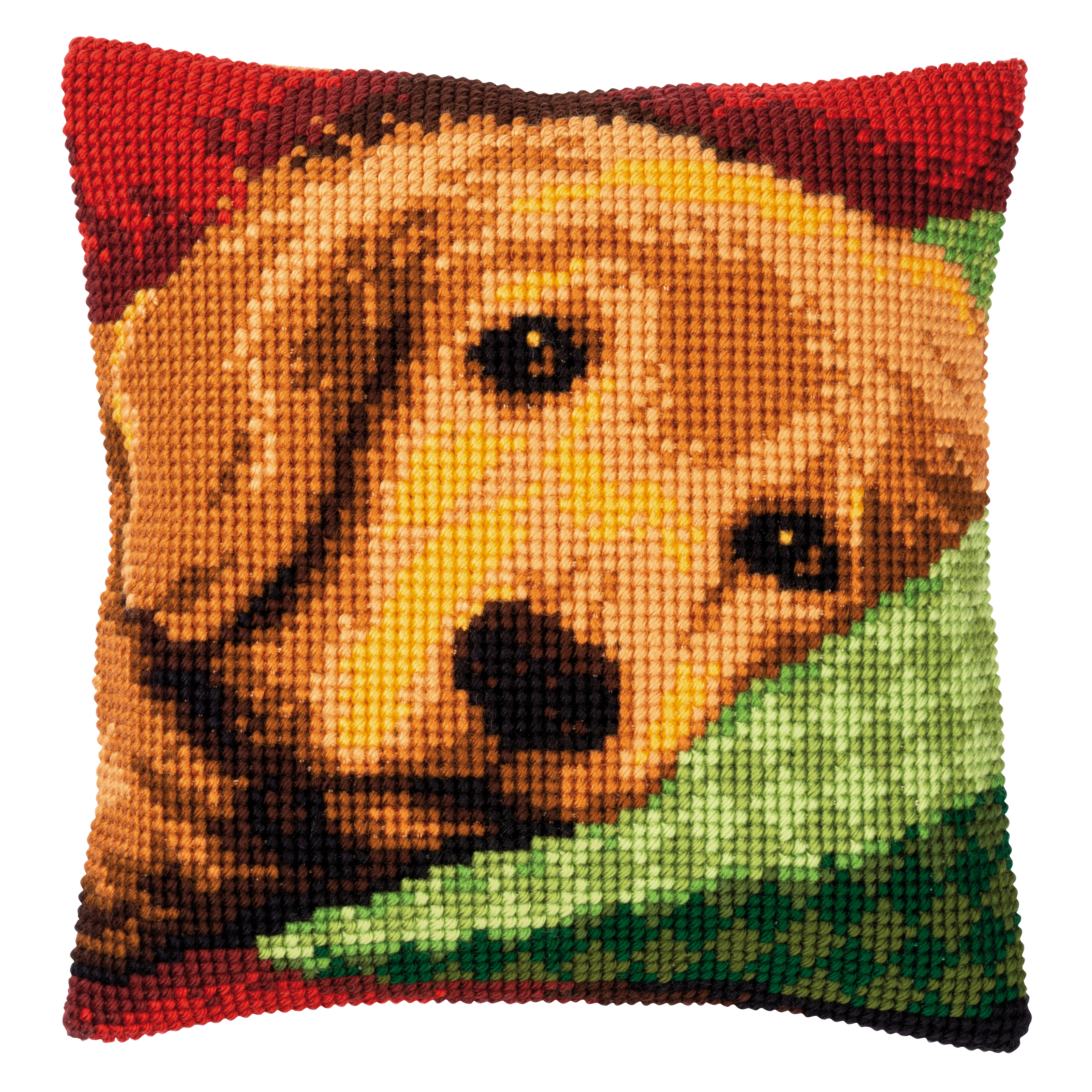 Vervaco Cross Stitch Kit Cushion Sleepy Little Dog - Picture 1 of 1
