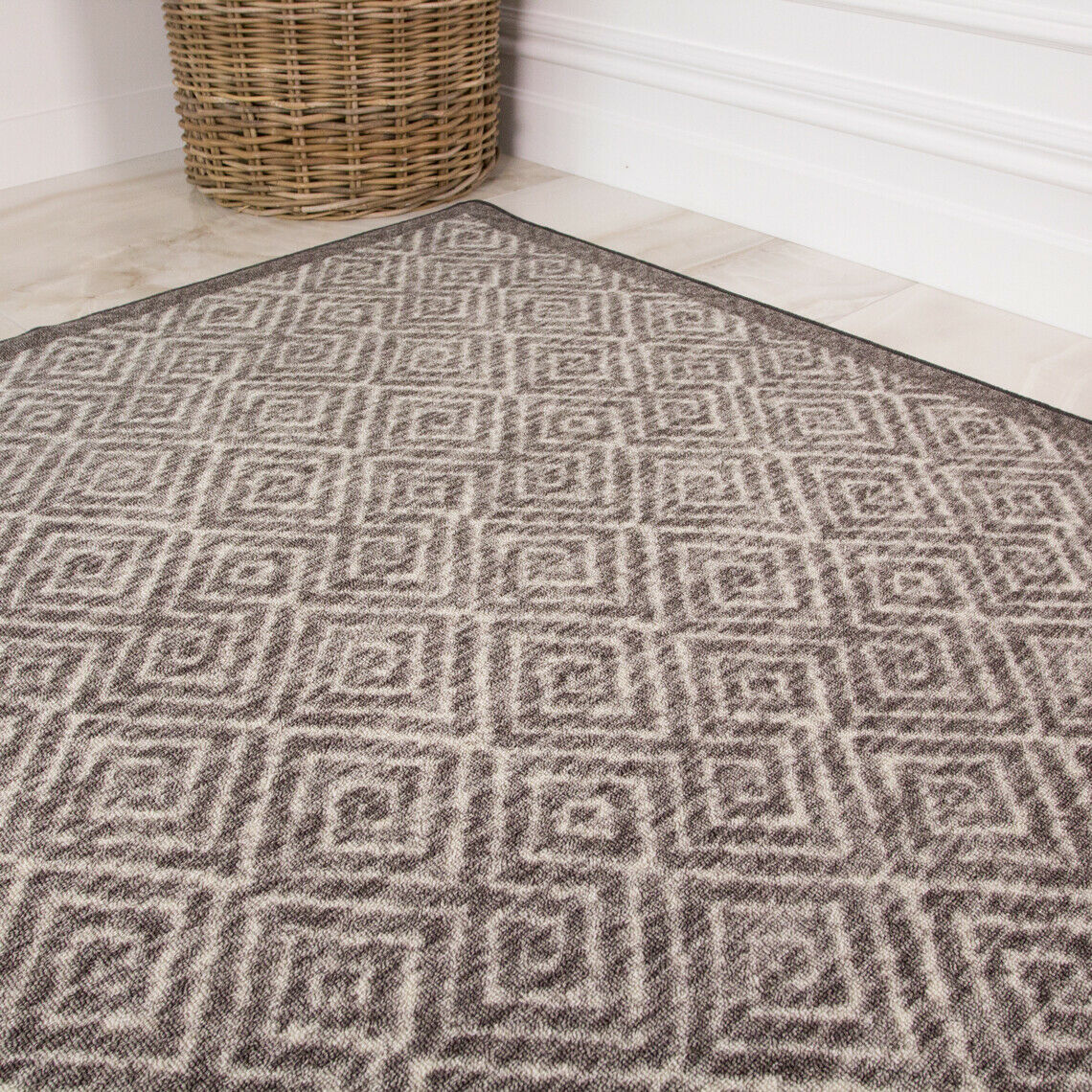 CHEAP Non Slip Machine Washable Mats Marl Grey KITCHEN UTILITY ROOM