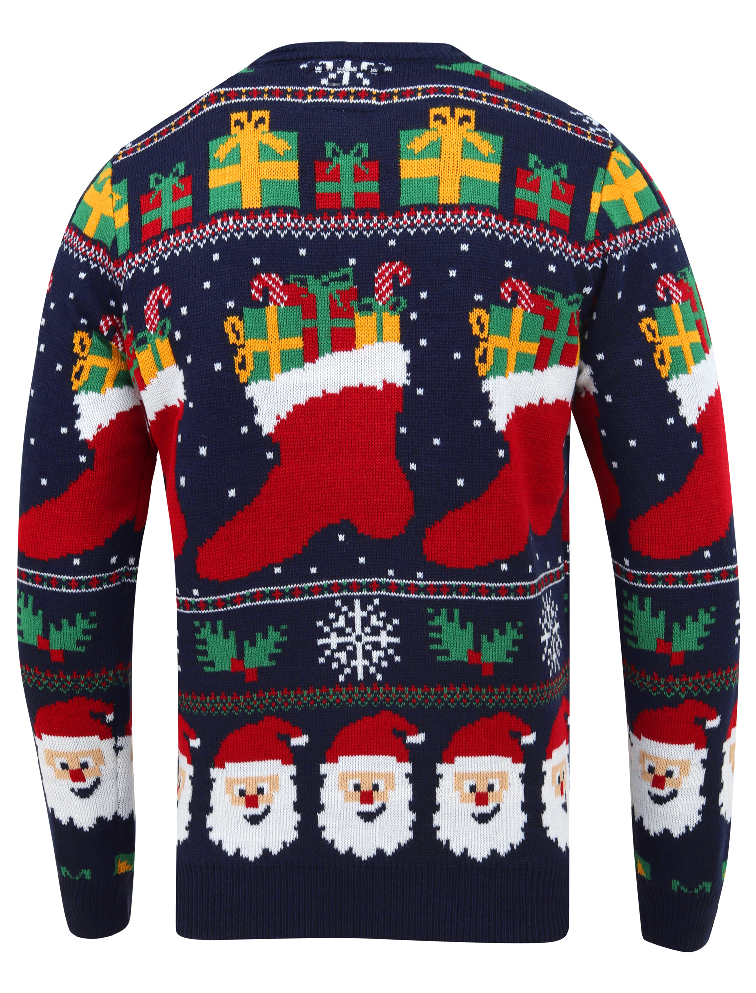 Christmas Jumper Men S Light Up Led Xmas Reindeer Snowman Fairisle Sweater Top Ebay