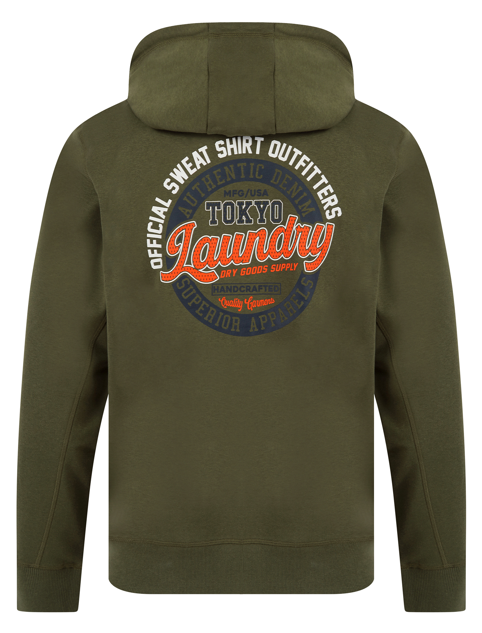 Tokyo Laundry Men's Hoodie Zip Through Retro Motif Hooded Top Hoody Sweater - Picture 8 of 13