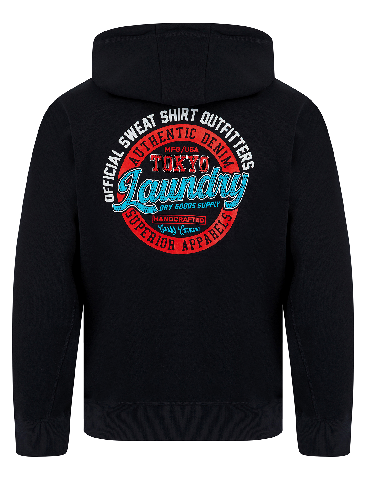 Tokyo Laundry Men's Hoodie Zip Through Retro Motif Hooded Top Hoody Sweater - Picture 12 of 13