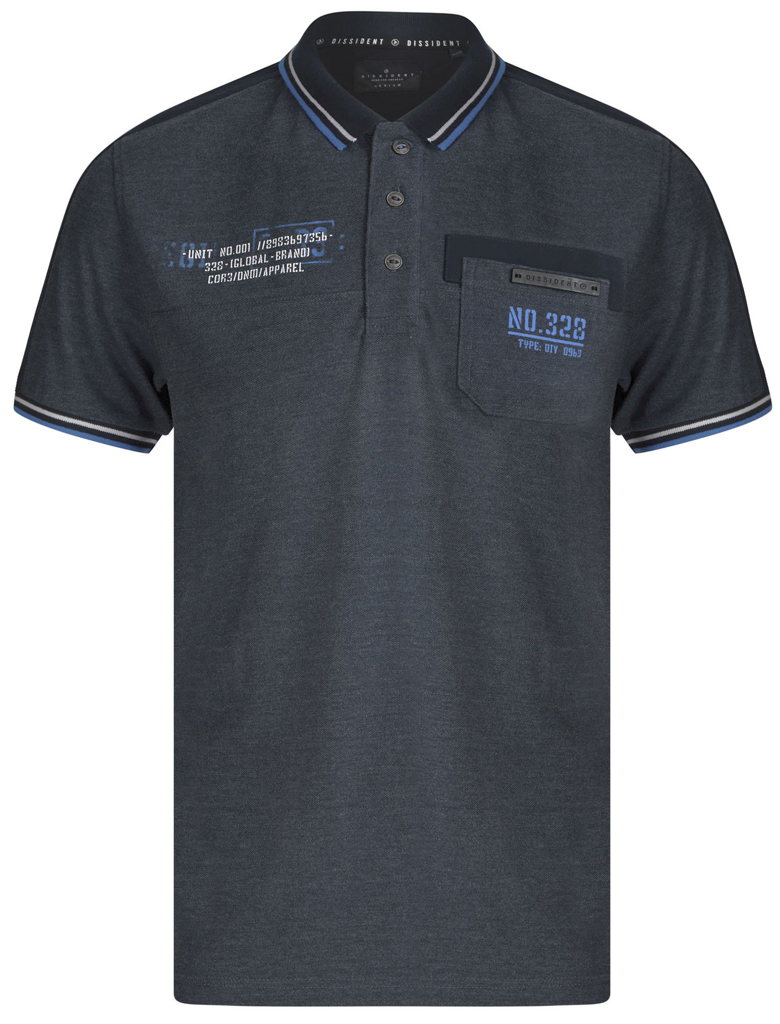 Camiseta polo para hombre disidente de algodón piqué camiseta con bolsillo en el pecho informal - Imagen 8 de 10