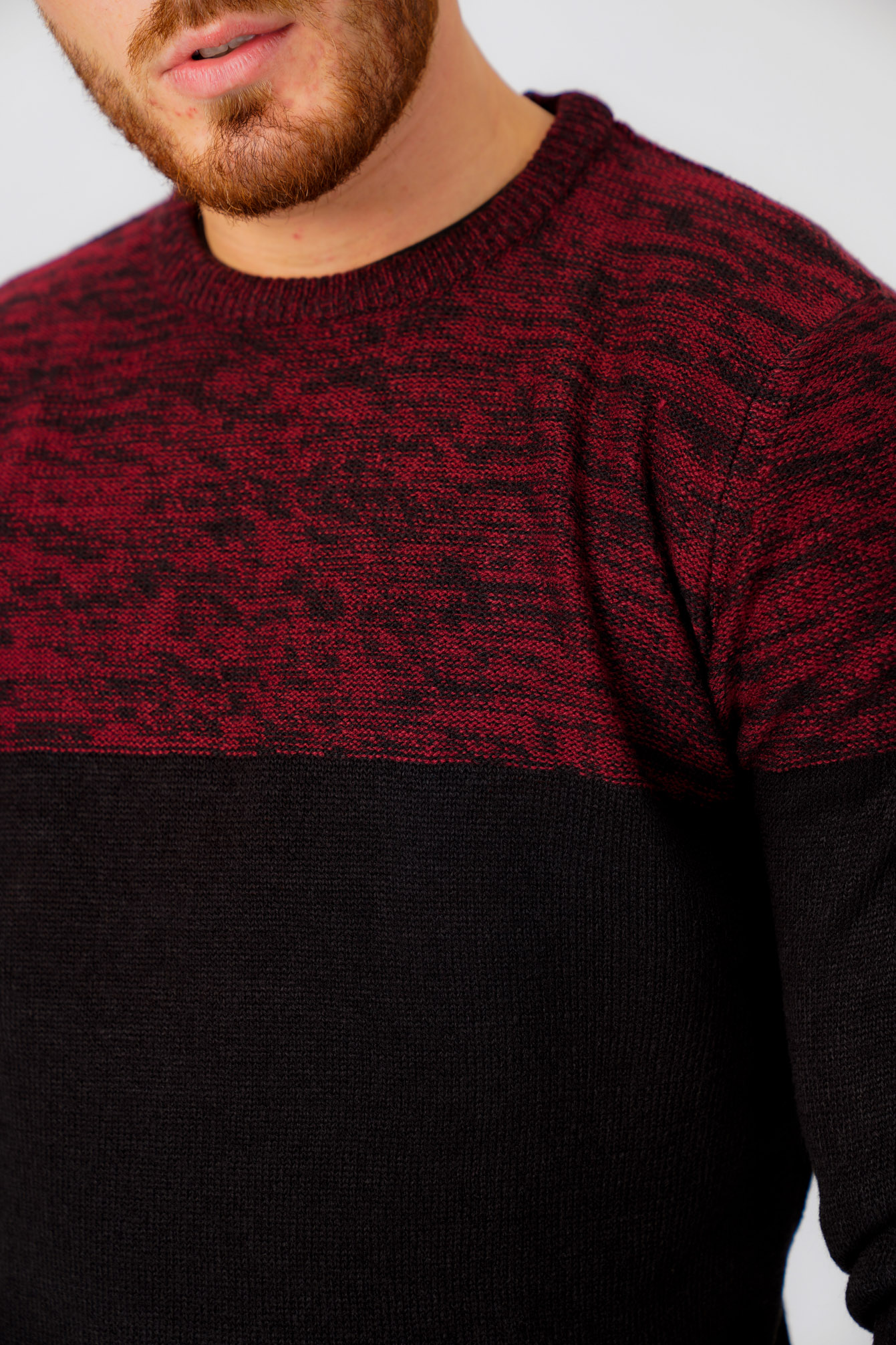 Mens Wool Blend Kensington EX STORES Soft Knit Long Sleeve Crew Neck Jumper Top. 